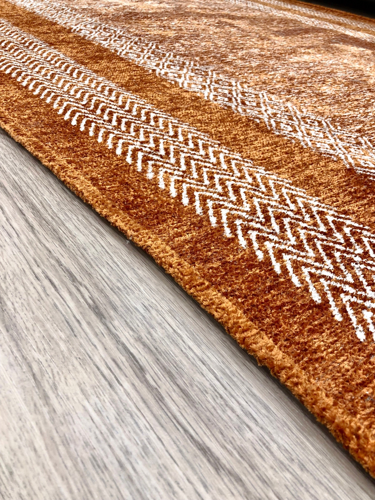 Alfa Rich Scandinavian Burnt Orange Washable Area Rugs for Living Room Bedroom