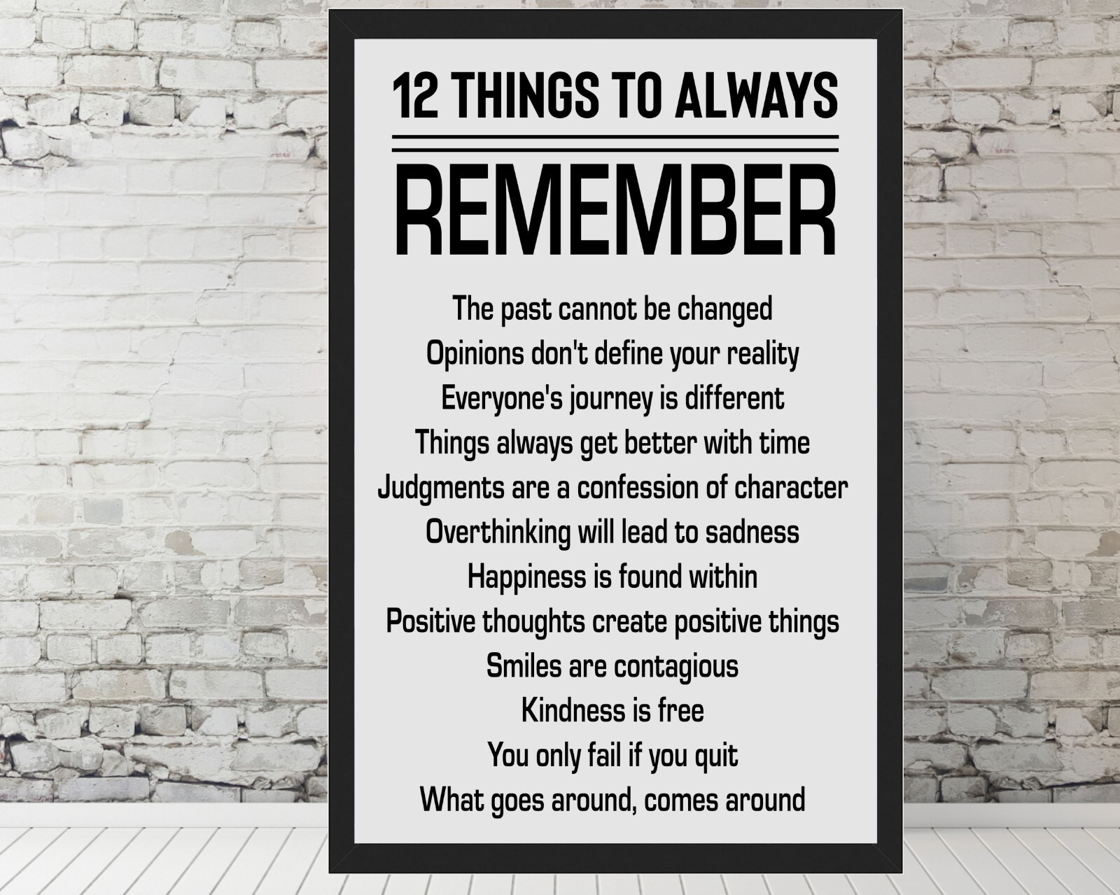 Framed 11×17″ Inspirational Quotes Motivational Poster Home Office Decor