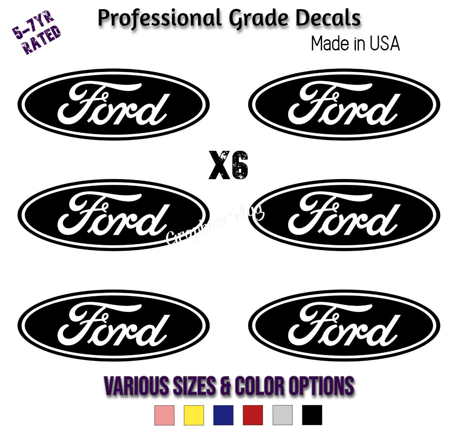 Small Ford Logo 6 Small Vinyl Decals Sticker decal 2″ 3″ Ford Symbol Stickers