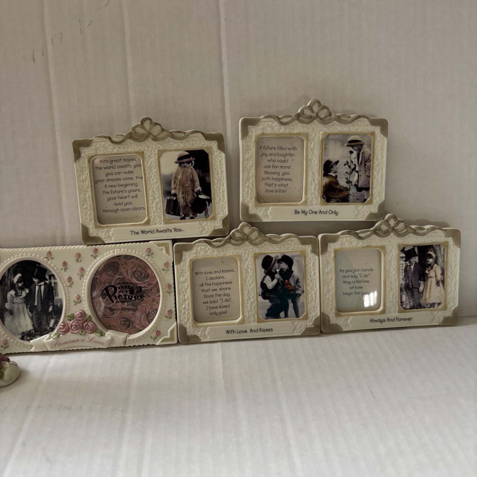 1996 PRETTY AS A PICTURE ASSORTED MINI PICTURE FRAMES – LOT OF 5 (see Descript)