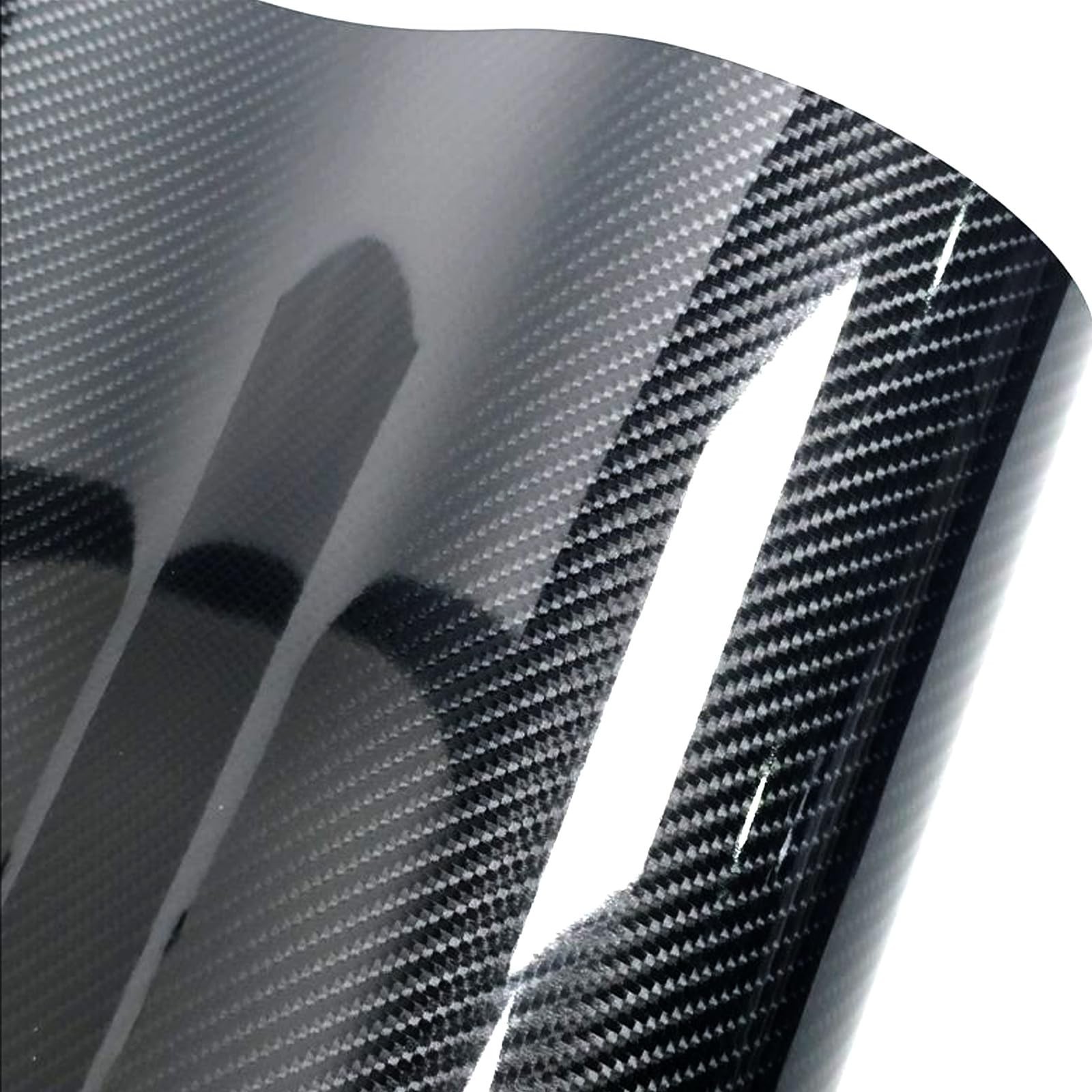 6D Carbon Fiber Vinyl Self Adhesive Film Wrap Roll Bubble Free Air Release Te…