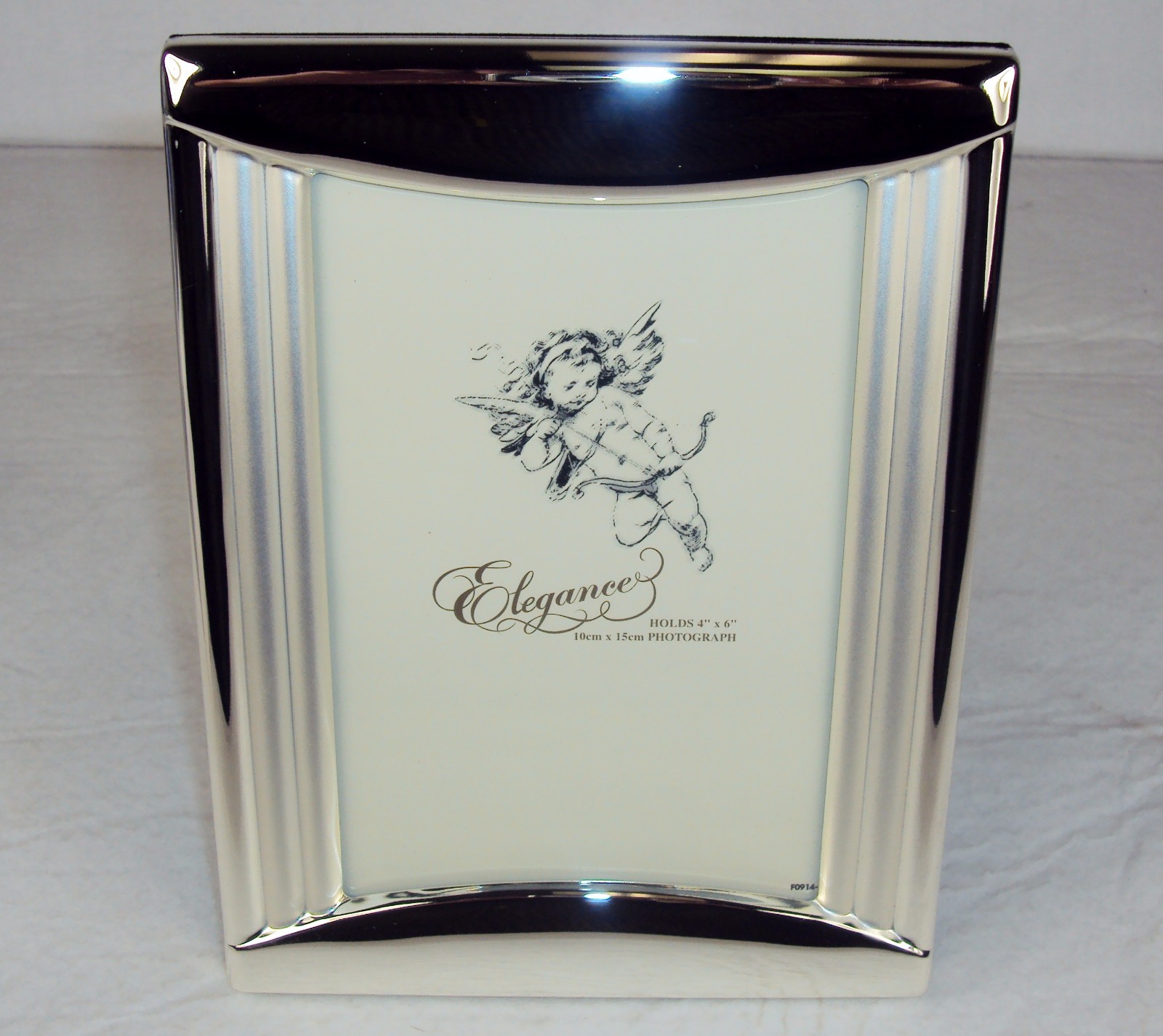 4″ X 6″ Stainless Steel Desktop Photo Frame ~ Elegance, Bi-Directional ~ FR-154