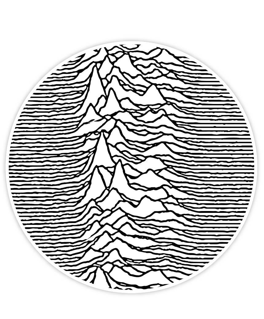 Ian Curtis Joy Division Unknown Pleasures Sticker Decal Vinyl WALL ”SIZES”