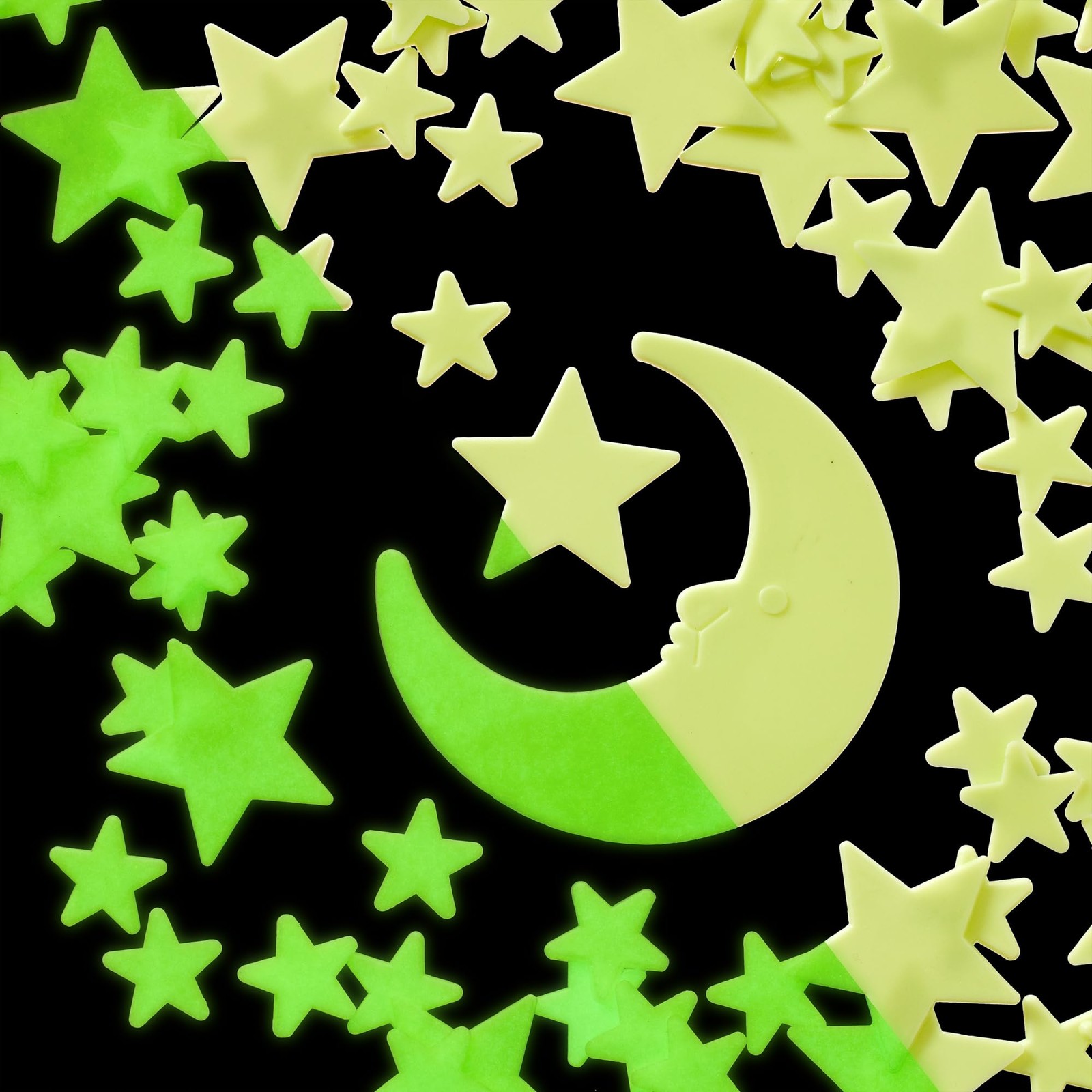 Green Sky Deluxe Glow Stars; in 8 inches x 5 x 4 inches, White