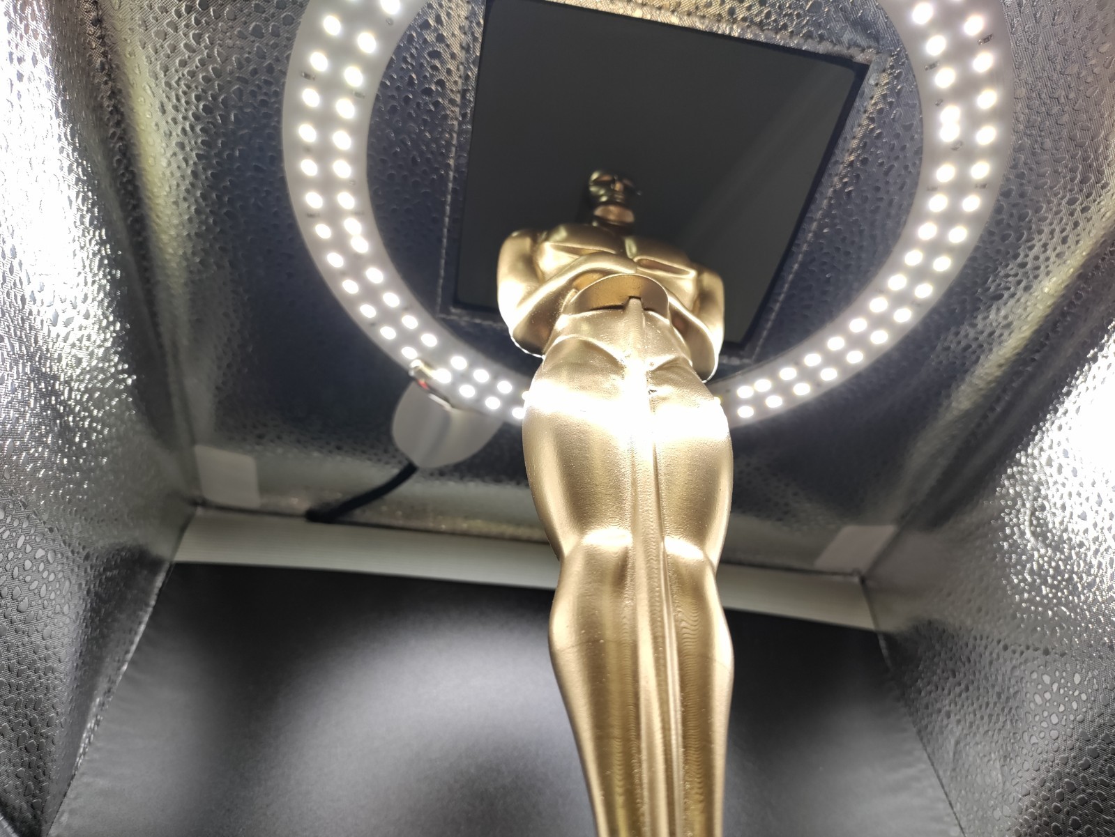 Gold Film Award Style Trophy | Resin Movie Award Statue | Metallic Gold Display