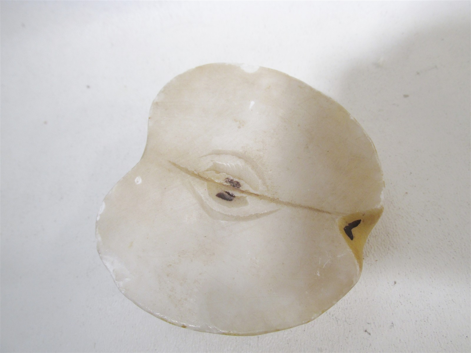 Antique Italian Alabaster Stone Fruit Half Apple Natural Size