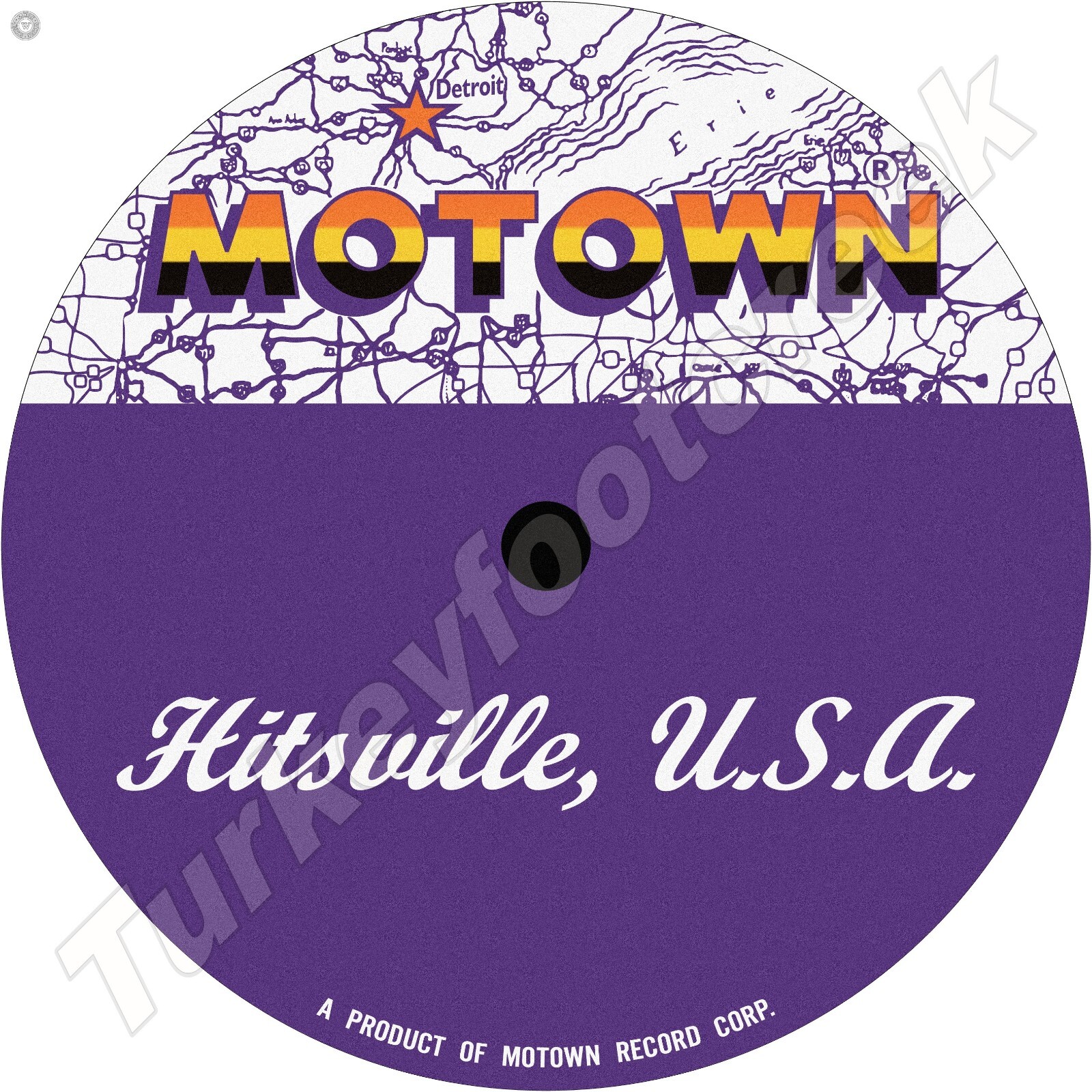 Motown Hitsville , USA 11.75″ Round Metal Sign