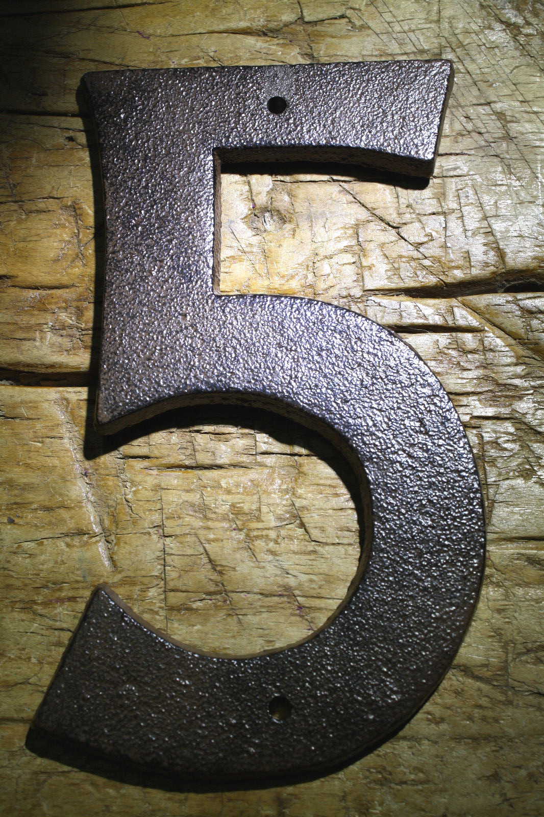 Rustic BROWN Cast Iron Metal House Numbers Street Address 6 1/2 INCH Phone #’s 5