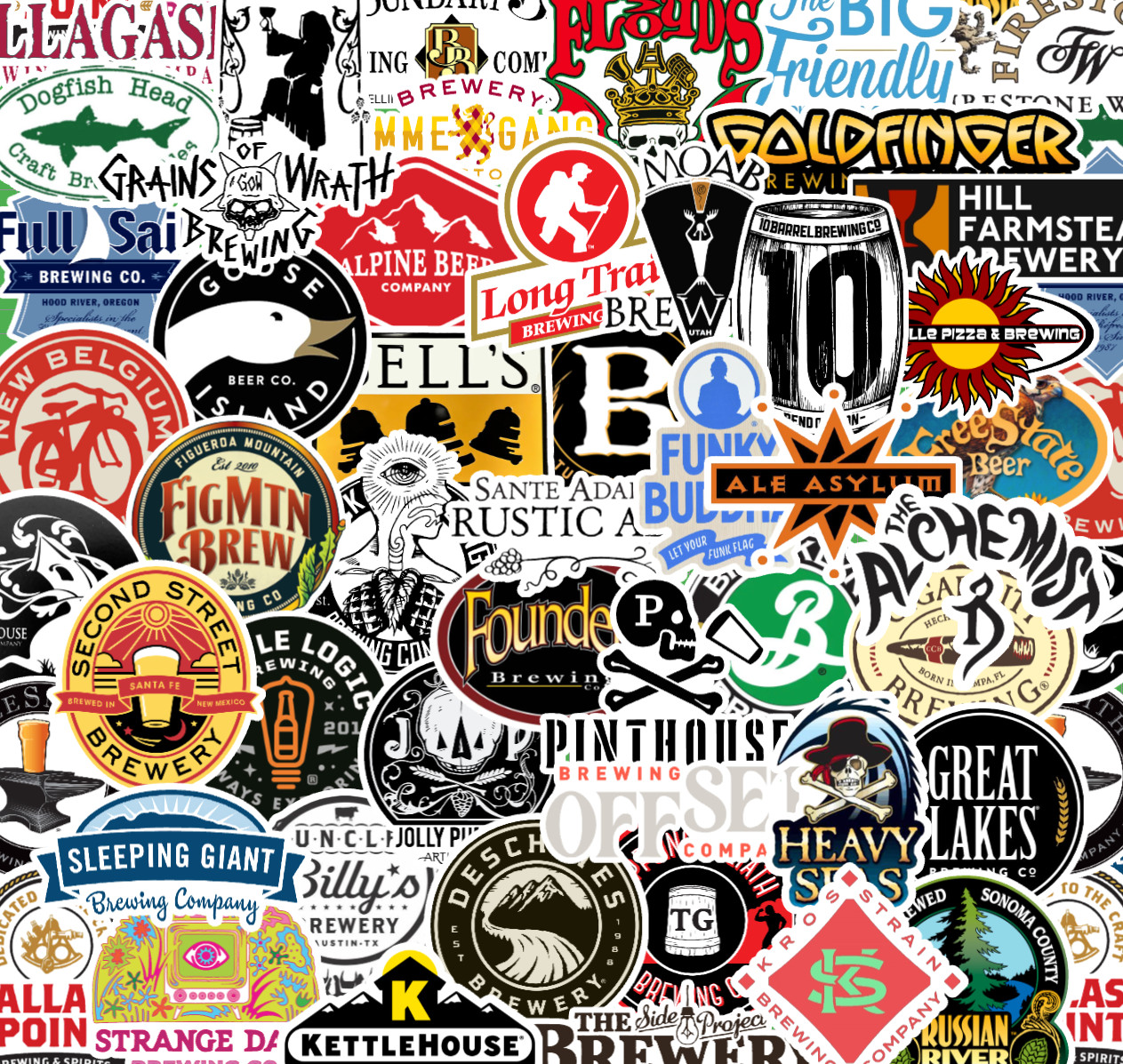 25/50 Craft Beer Sticker Pack – Matte Vinyl – Brewery Microbrew Ale