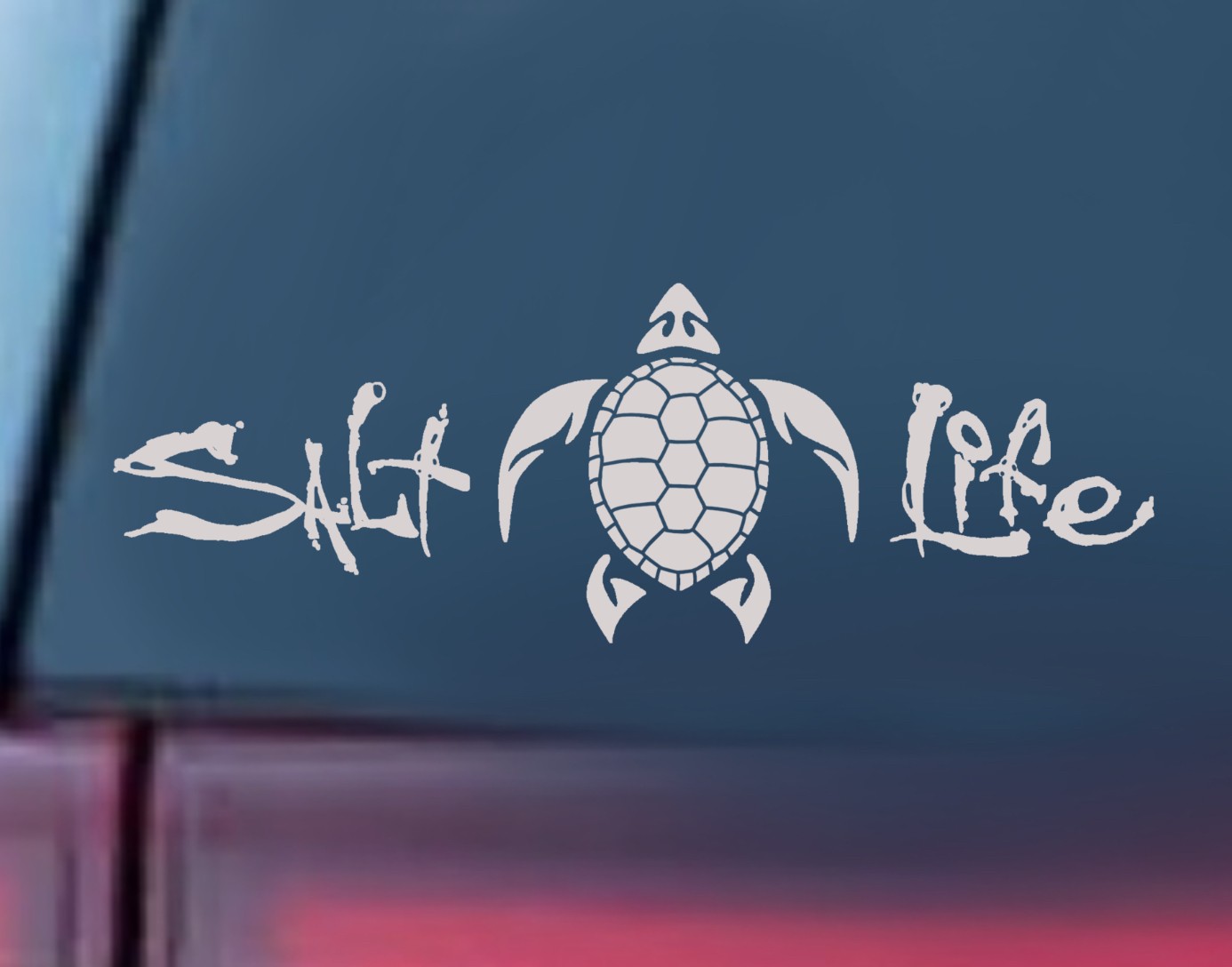 Salt Life Turtle Fishing Deep Sea – Vinyl Decal Sticker – 8” v2
