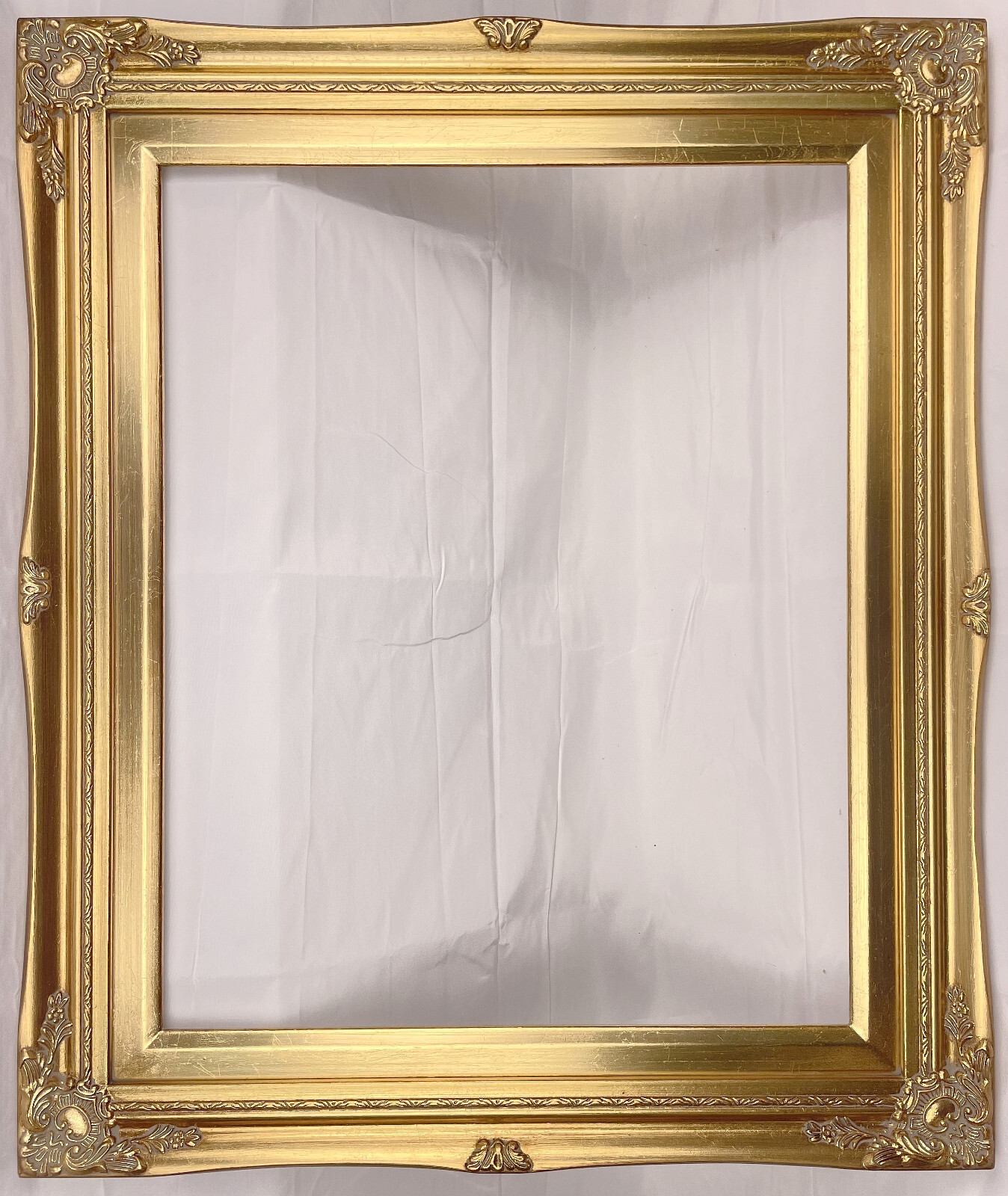 Antique Gold Ornate Baroque Wood Picture Frame Gold Liner 3″ Wide