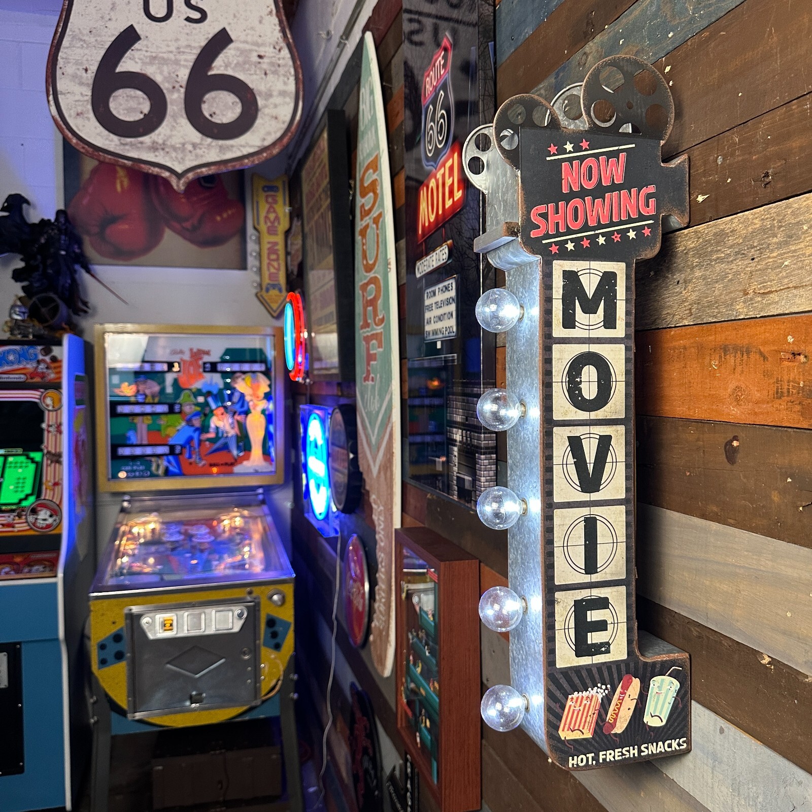 Movie Now Showing 26″ Double Sided Marquee LED Sign Vintage Retro Design