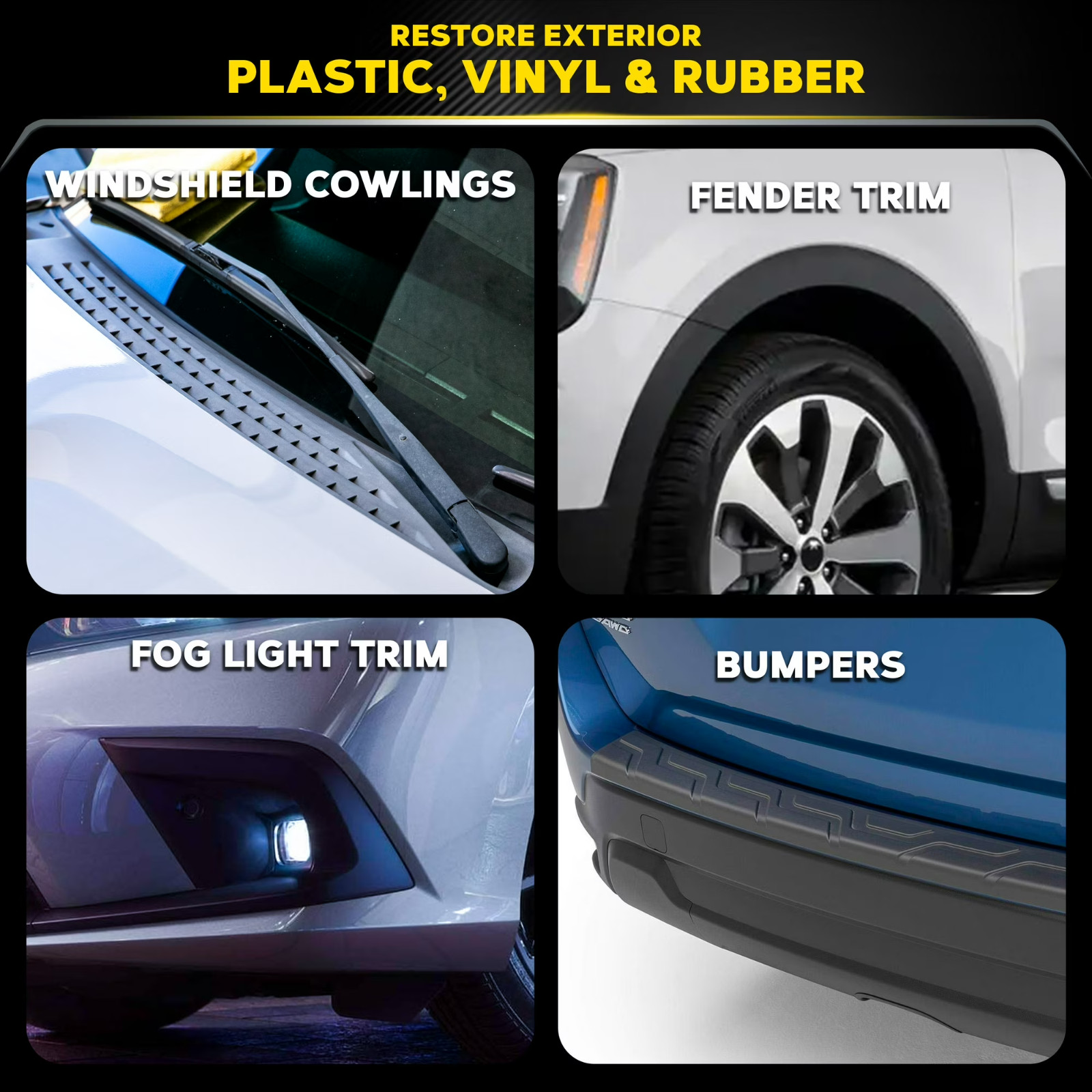 Meguiar’s Ultimate Black Plastic Restorer, Durable Car Restorer for 12 oz.