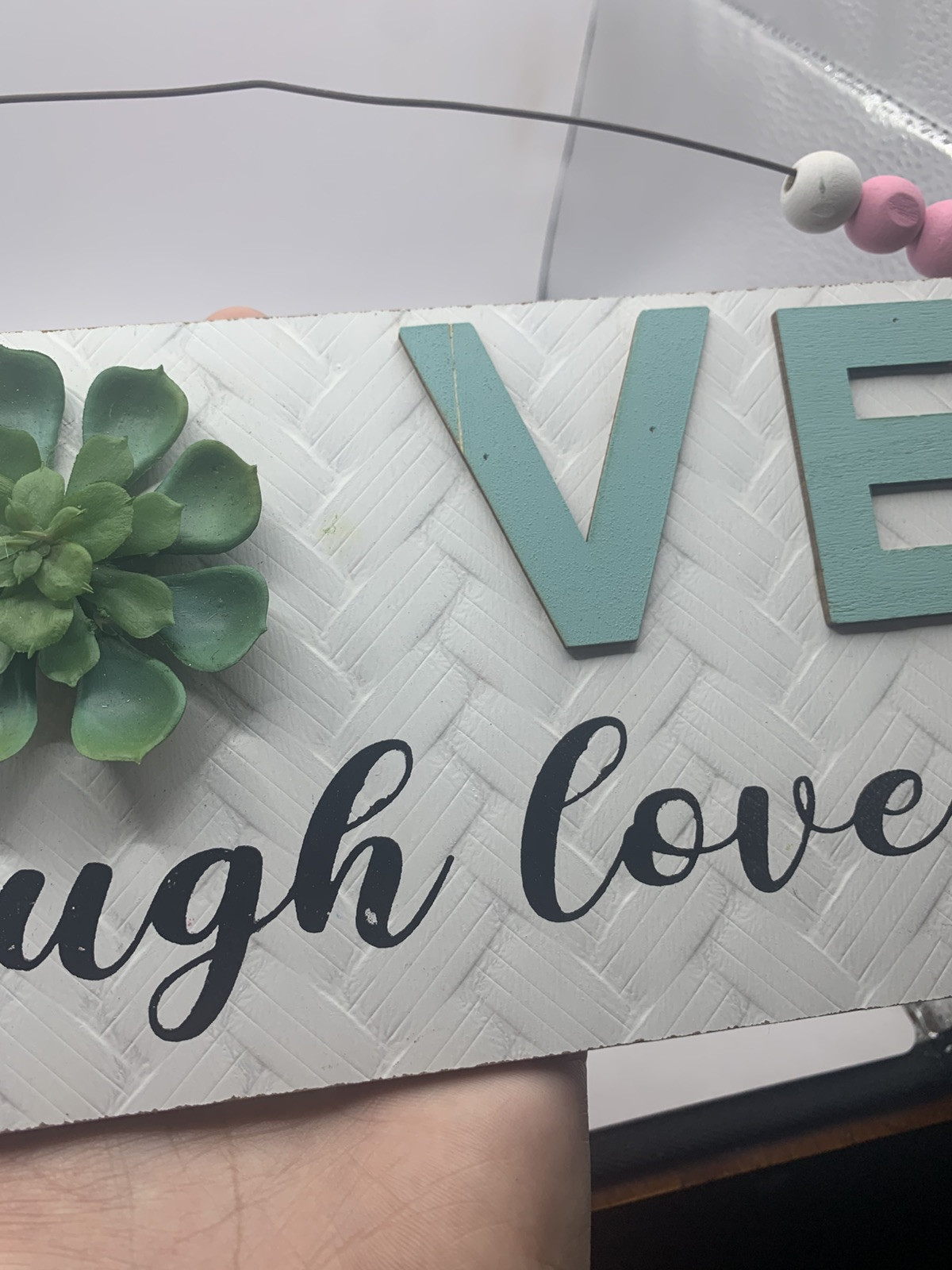Love Laugh Love PLAQUE Wall Hanging Décor 13 X 5 GREAT FOR ANY ROOM ZE