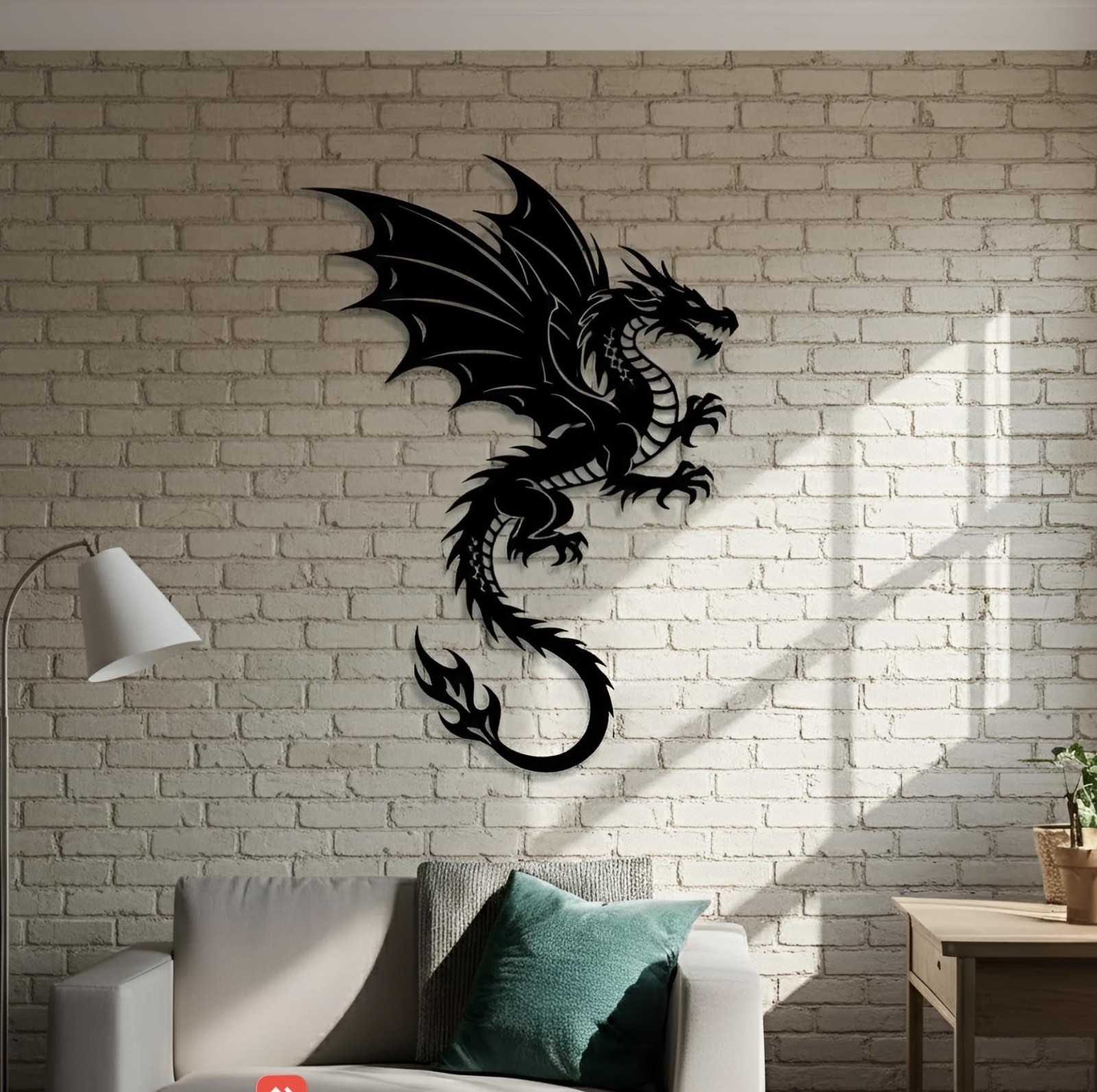 Dragon Metal Wall Art Dragon Decor Fantasy Dragon Rustic Home Decor