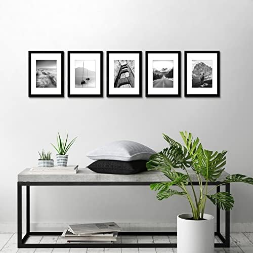 Americanflat 9×12 Picture Frame with Polished Plexiglass – Set of 5 – Use as…