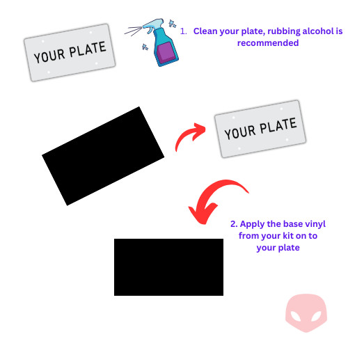 Lime Green Gloss California Plate Wrap DIY Kit