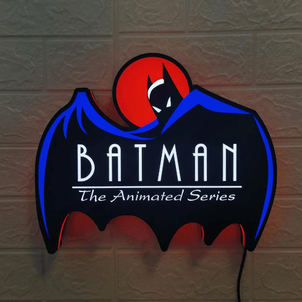 Batman Pinball Topper 3D Printed LED Lightbox for Gameroom Decor