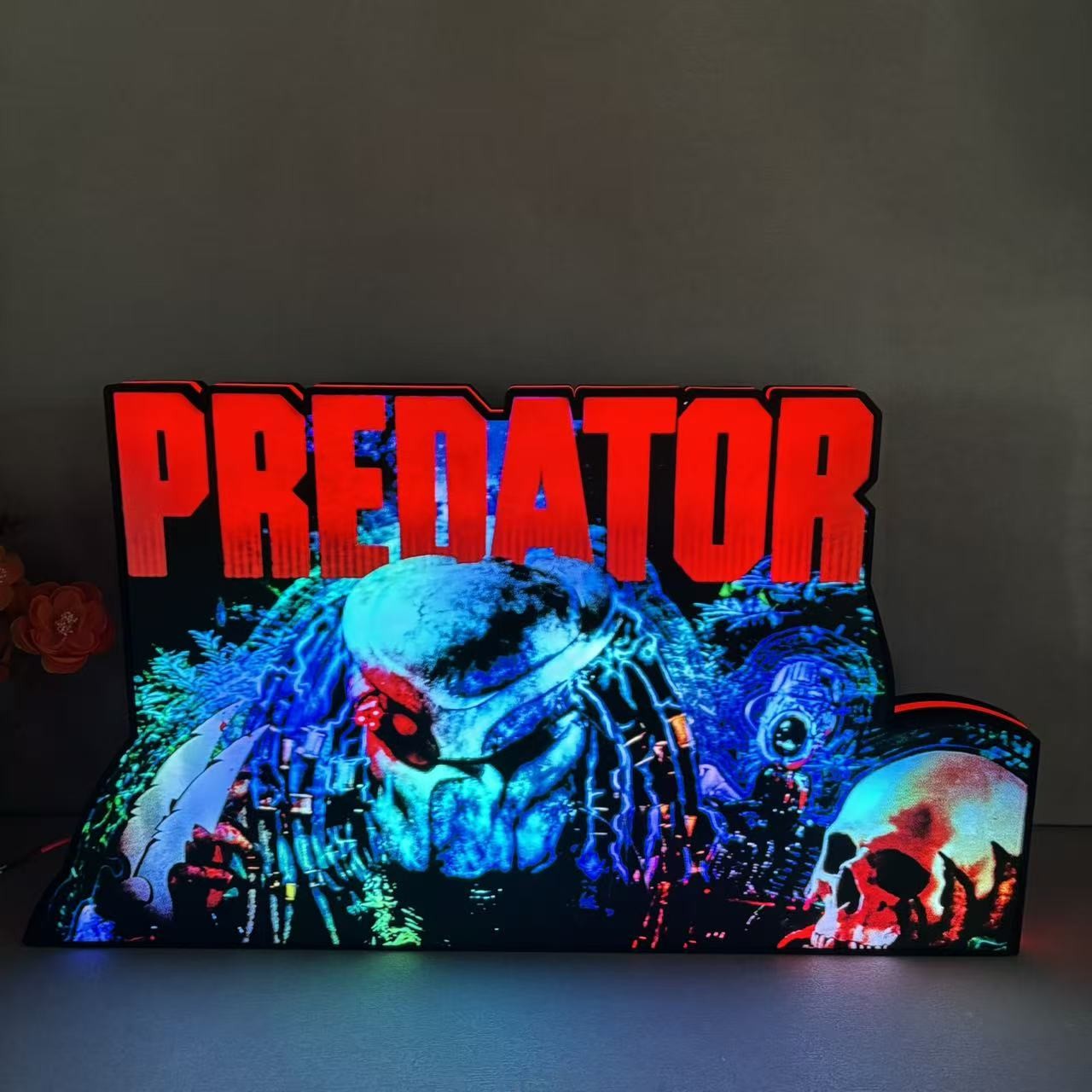 Predator 2025 Pinball Topper 3D Printed Led Lightbox Arcade Decor
