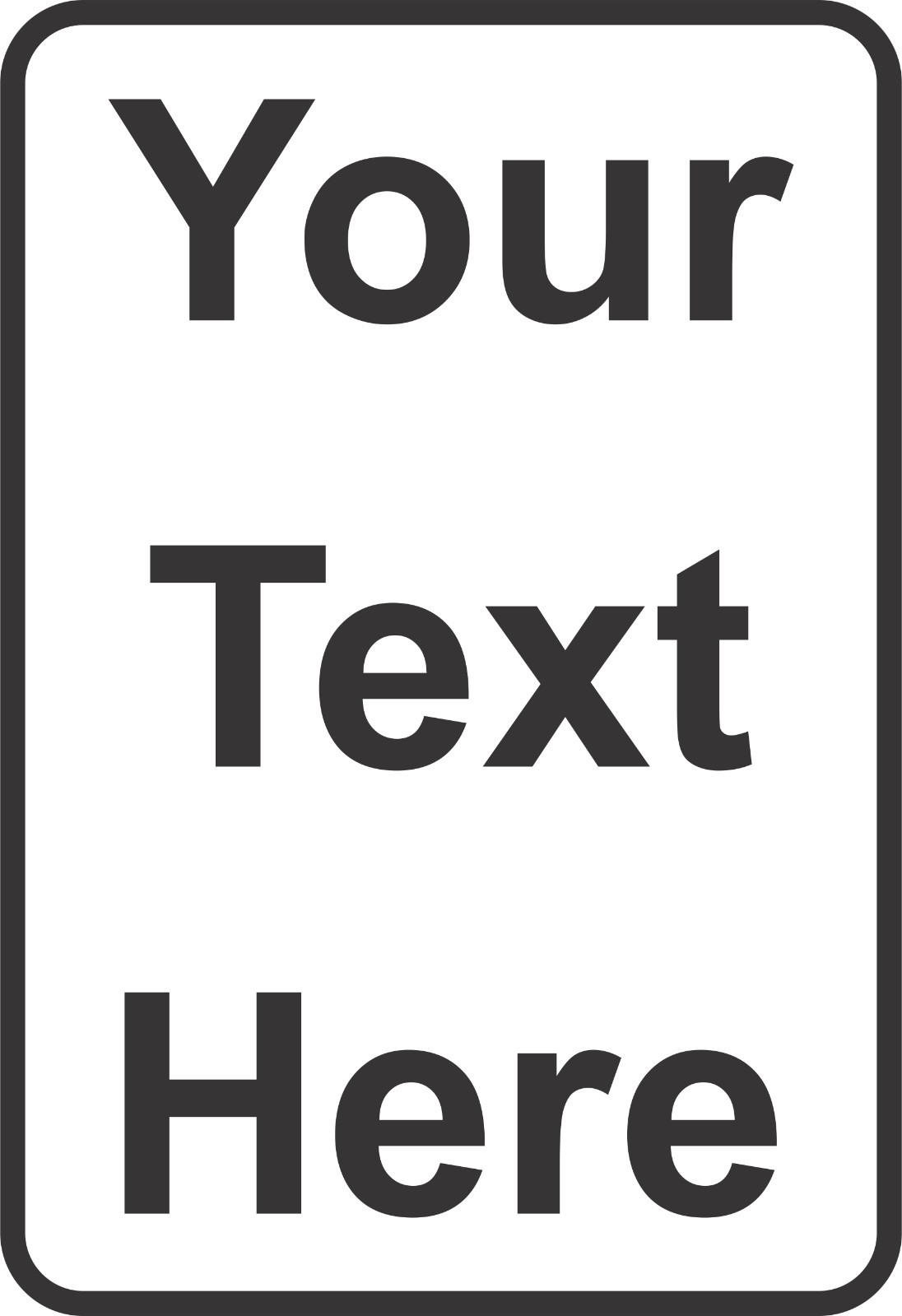 New Personalized Aluminum Metal Sign Customized With Custom Text 12″ x 8″ Size