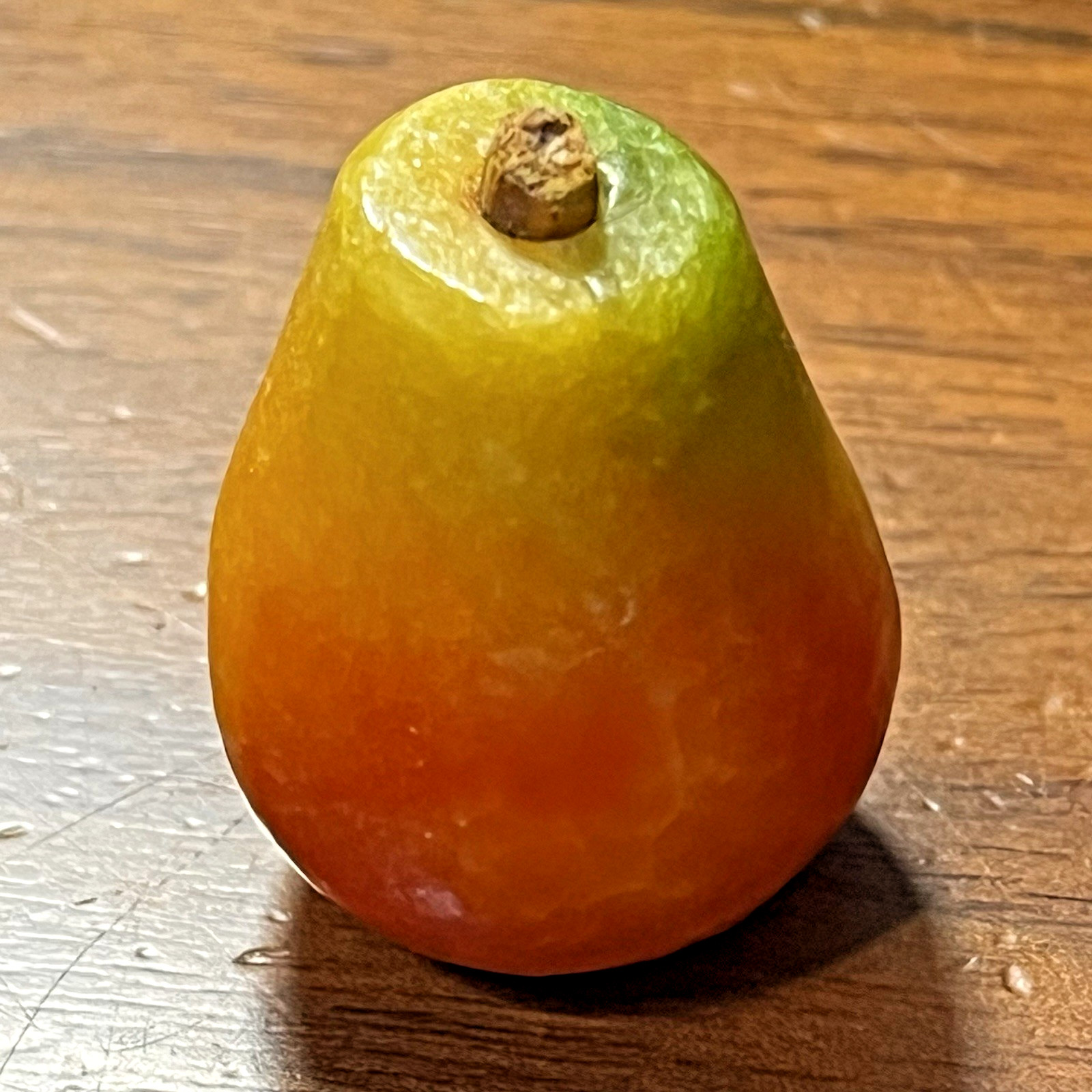 Vintage Marble Stone Fruit Figurines Watermelon Pearl Apple Mangos Lot of 6