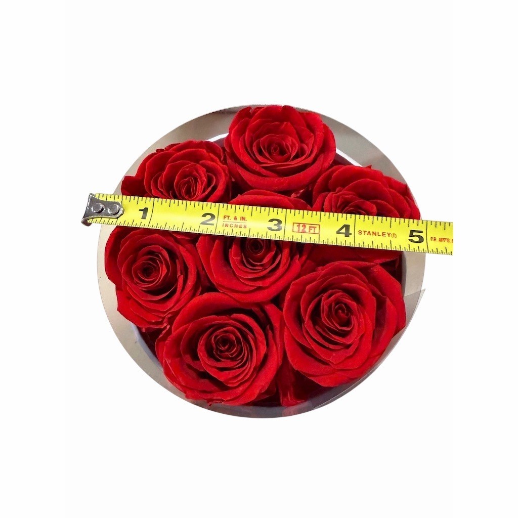 NEW REALRed Rose Arrangement in White Round Hat Box Romantic All Occasions Decor