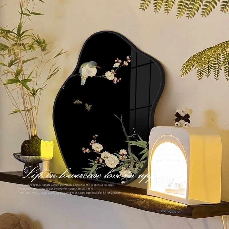 Vintage Retro Floral Tabletop Art Decor Botanical Nature-Inspired Display Plaque