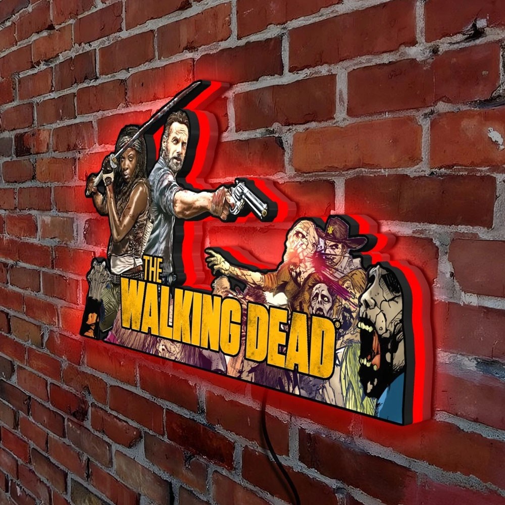 THE Walking Dead Pinball Topper 3D Print Lightbox LED Sign for Arcade Game Fans