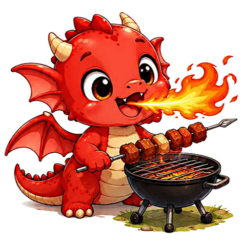 Cute Fantasy Baby Dragons, 25pc Set, Die Cut, Heavy Duty Vinyl, 1.5″ x 1.5″