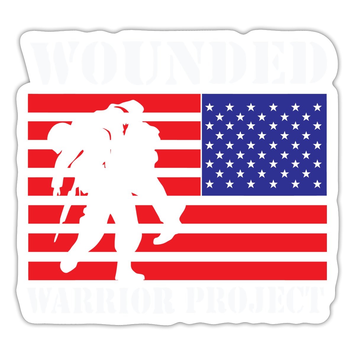 Wounded Warrior Project Usa Flag | Veterans Day Sticker, max. 4 x 4″