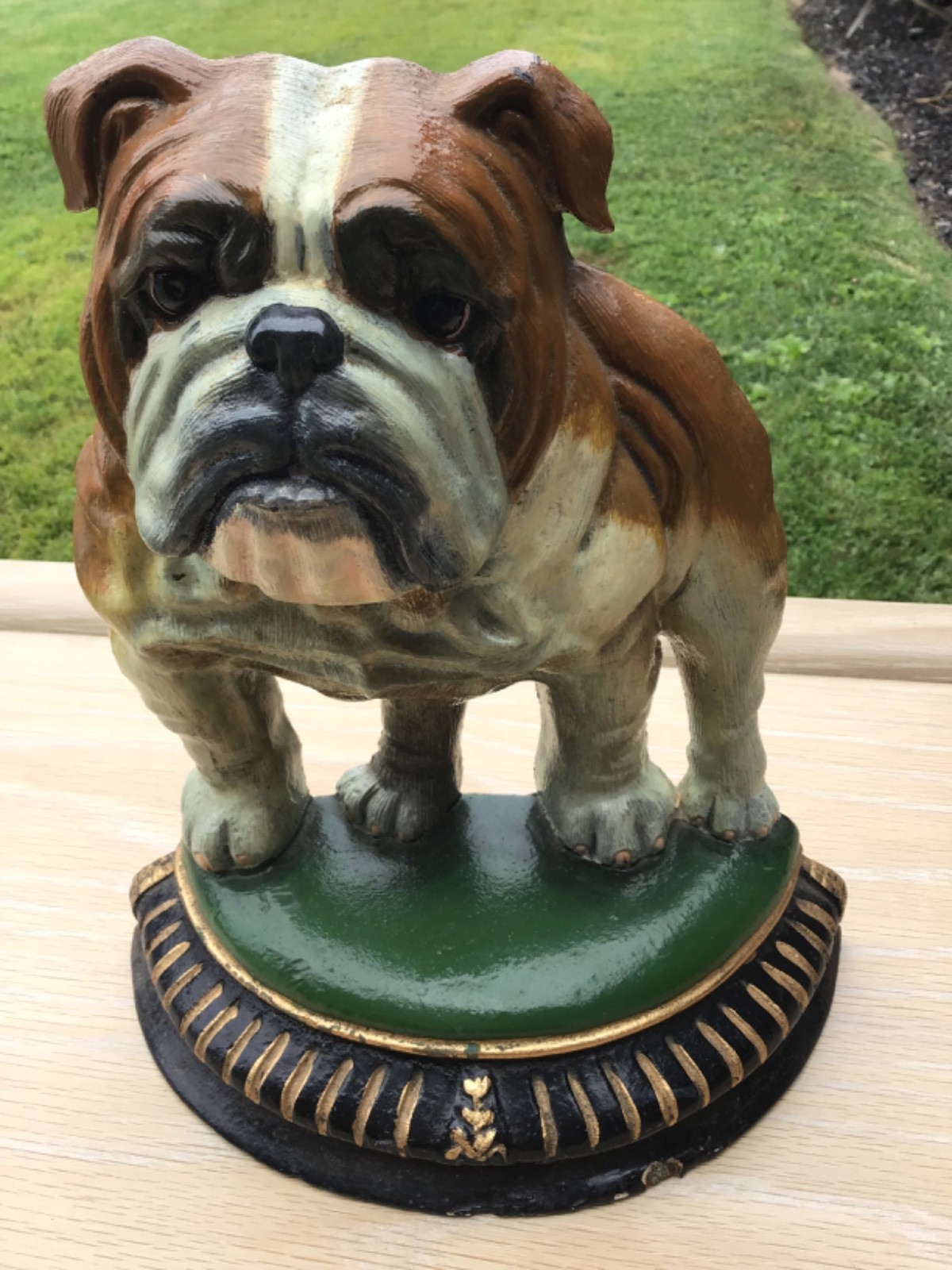 CAST IRON BULLDOG DOOR STOP ”UPPER DECK”