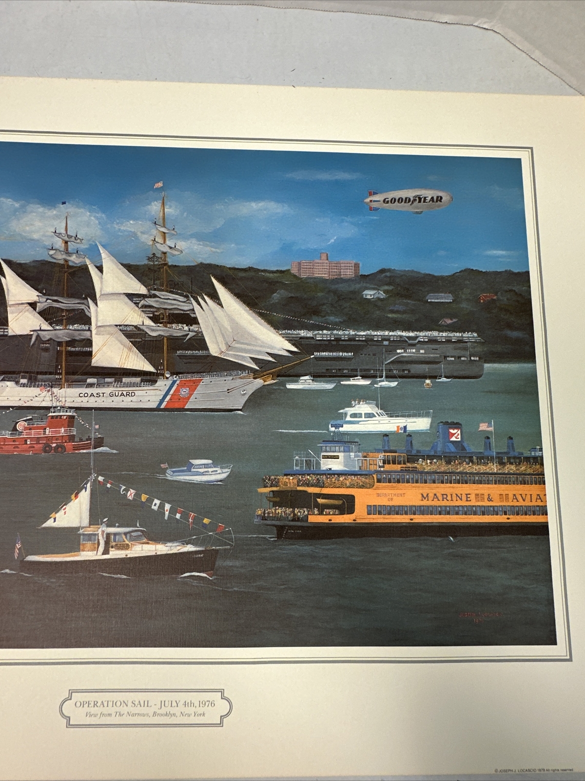 Operation Sail July 4 1976 New York Photo Lithograph 18×24 Ready To Be Framed