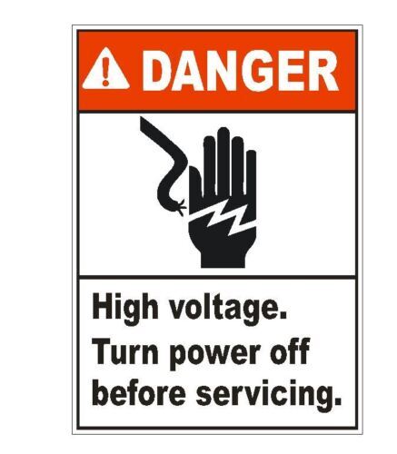 Danger High Voltage Electrical Electrician Safety Sign Sticker Decal Label D1553