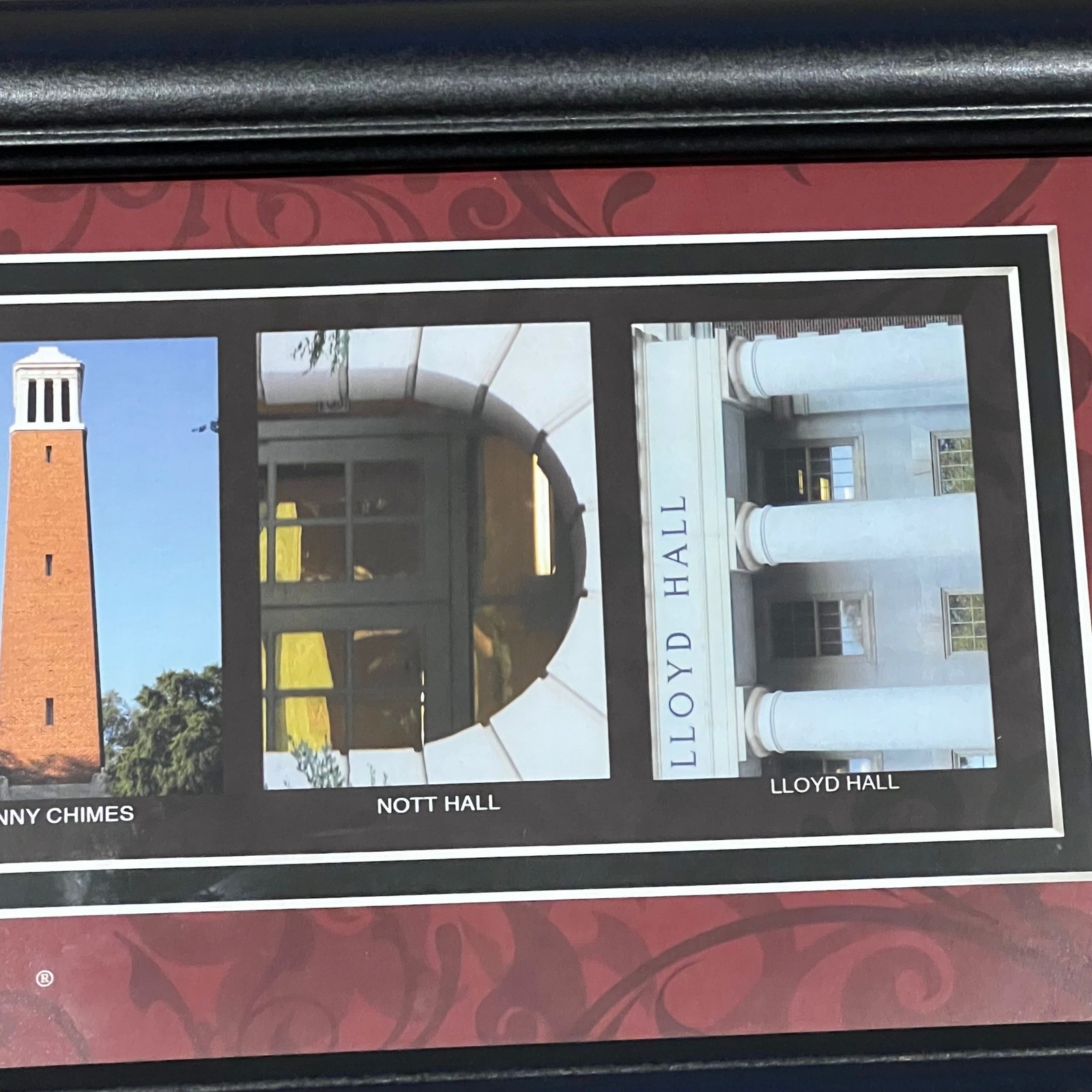 University of Alabama NCAA Framed Art Architectural Photo Spell Roll Tide *FLAW
