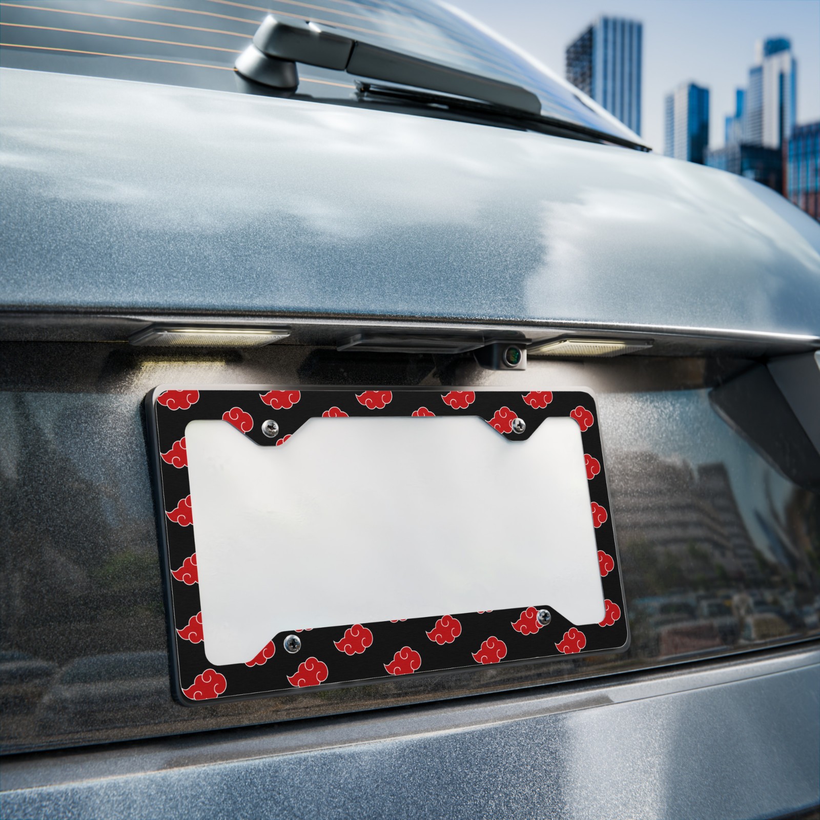 Red Cloud Anime Metal License Plate naruto license plate Akatsuke