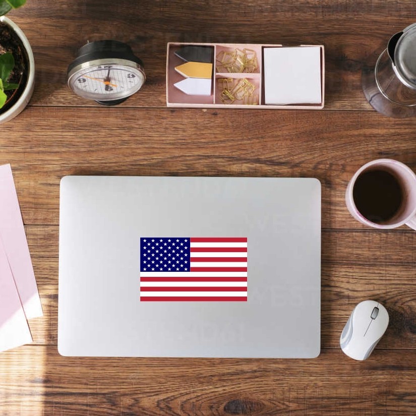 American Flag USA Sticker Vinyl Sticker Different Sizes Window, Helmet, Laptop