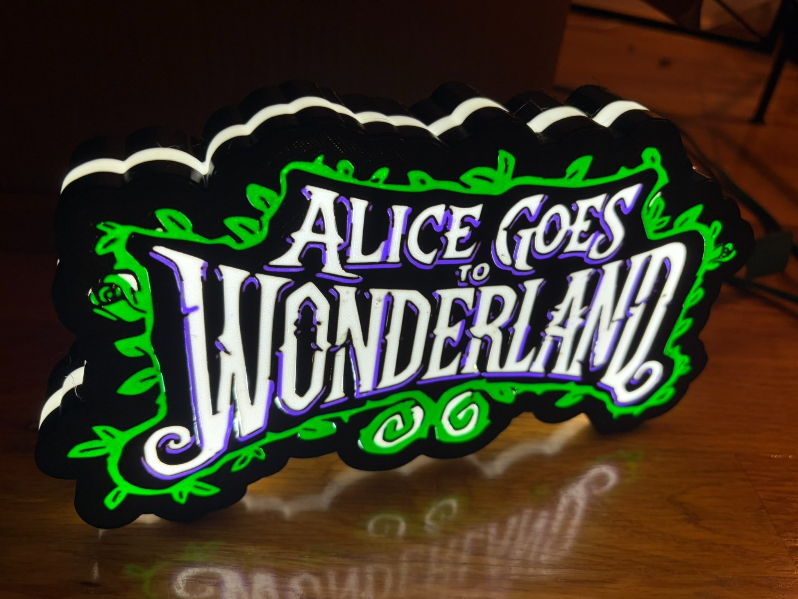 Alice Goes To Wonderlan Lightbox Alice LED Pinball Topper