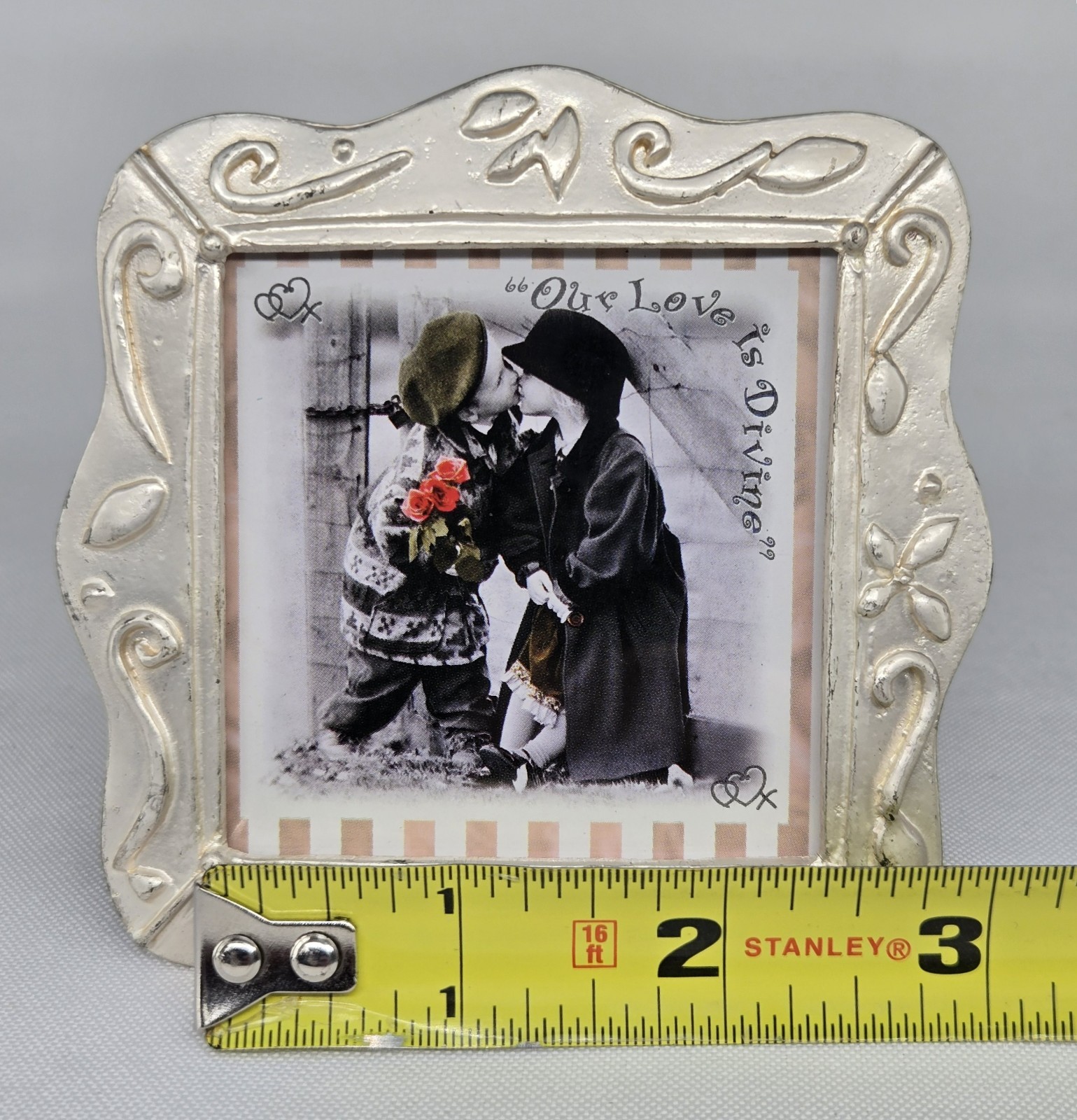 Lot of 3 Enesco Kim Anderson’s Pretty as a Picture square metal frames, w/boxes