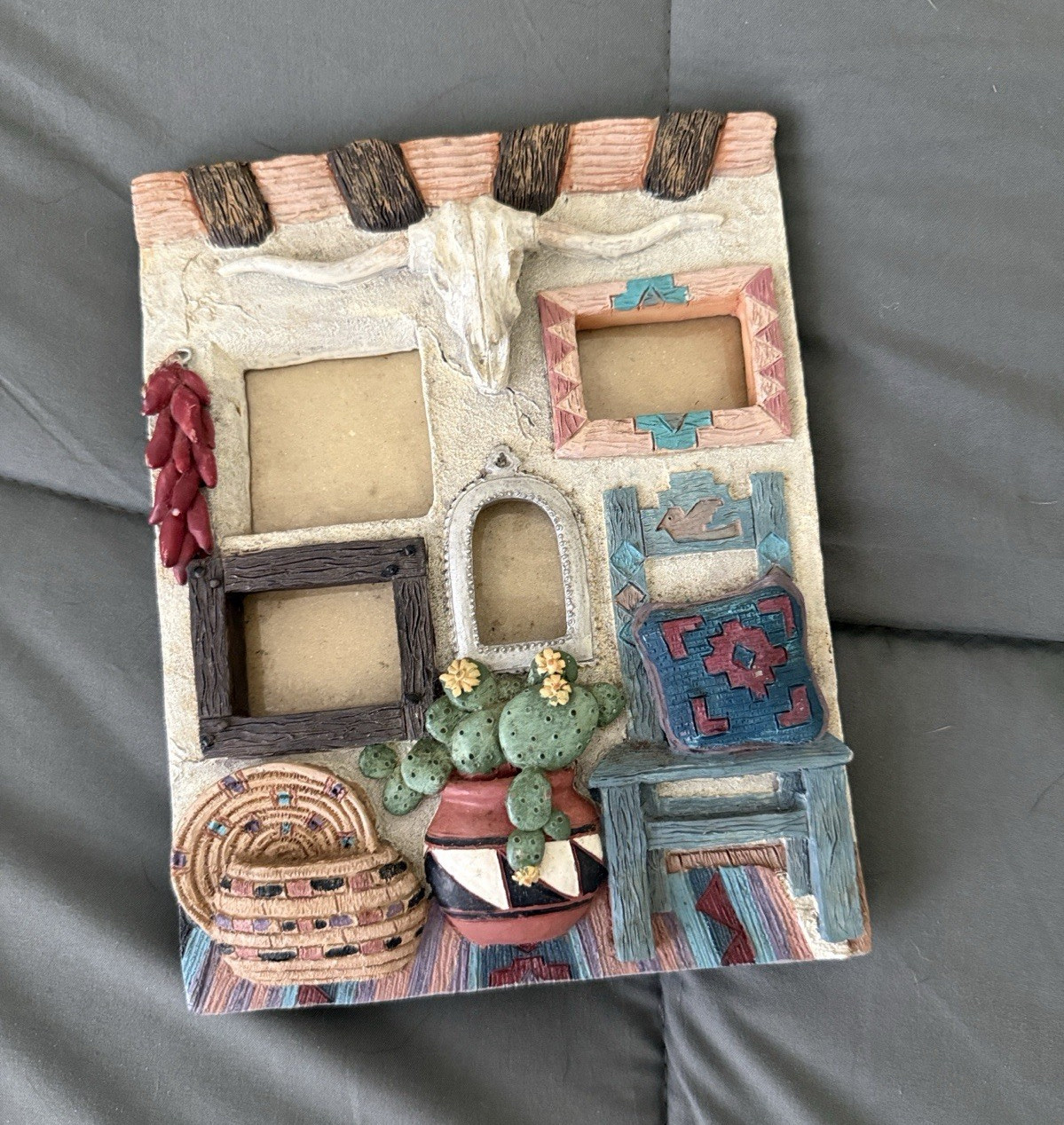 Multicolor Resin 3-Opening Collage Picture Frame 6×6, Fits 1.5×1.5