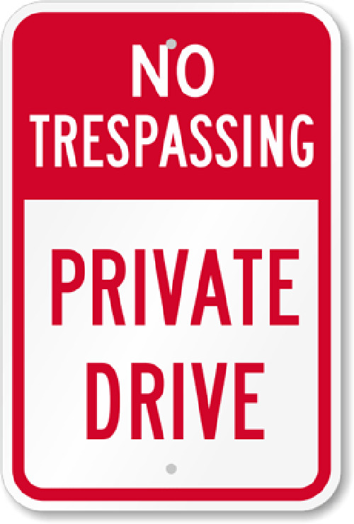 No Trespassing Sign Weatherproof Aluminum Private Driveway Warning Sign