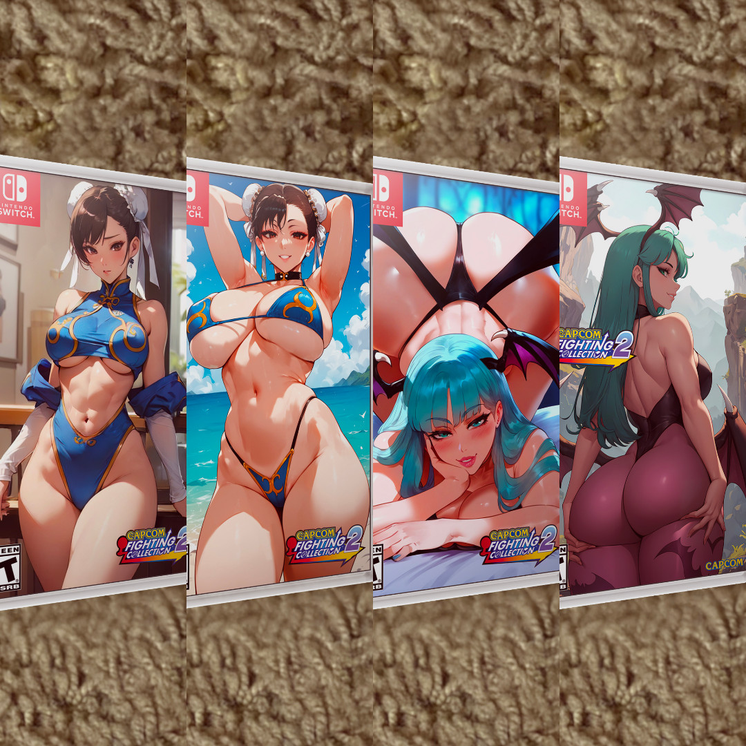 DOUBLE SIDED COVER & CASE ONLY Capcom Fighting Collection 1 & 2 SWITCH NO GAME