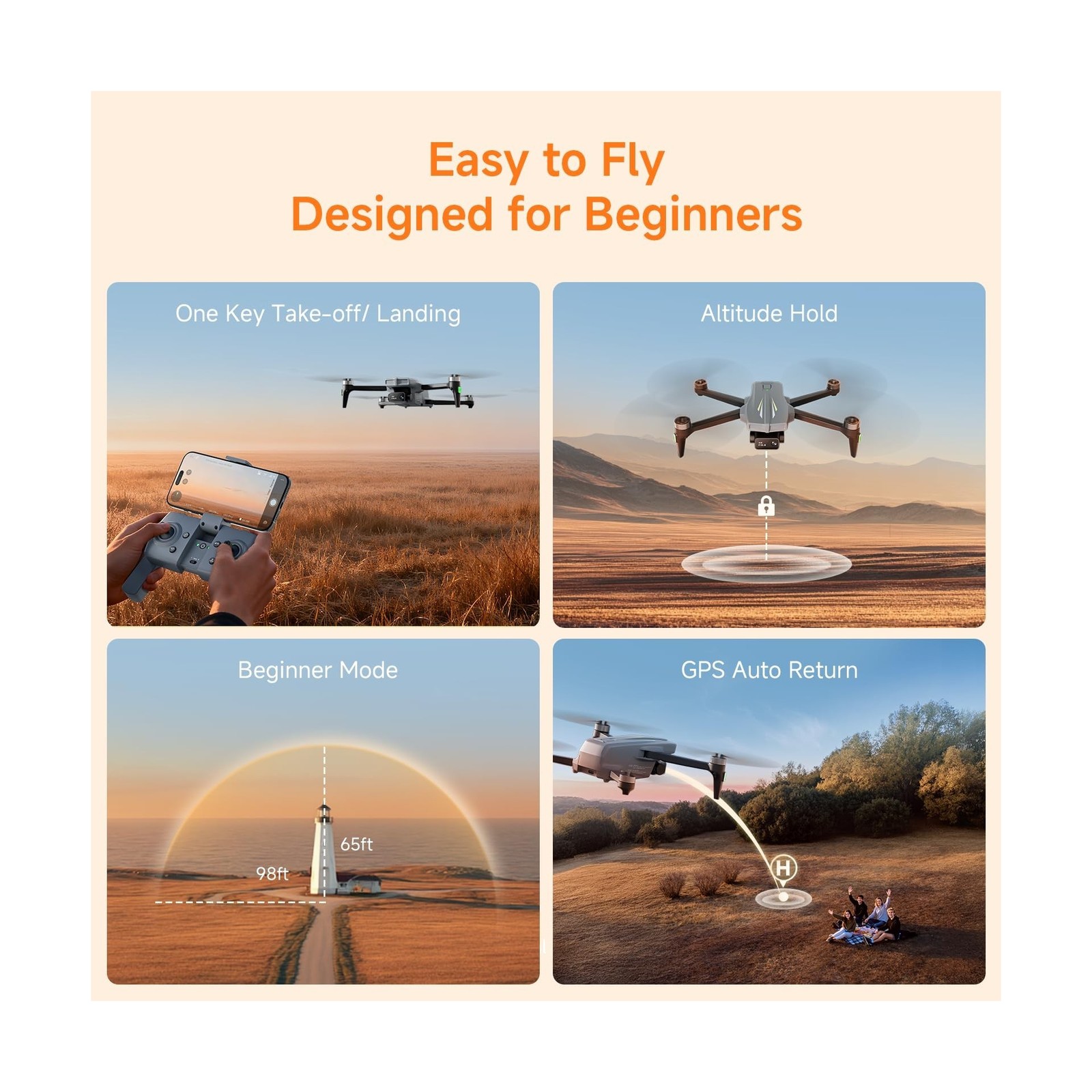 Ameta S20 Drones with Camera for Adults 4k UHD, GPS Drone for Adults Beginner…