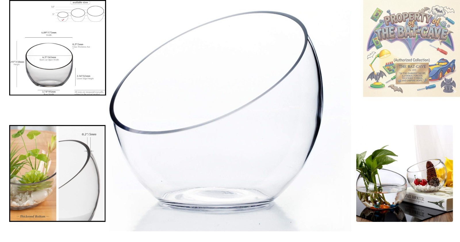 Stylish Slant Cut Glass Bowl – Perfect for Home Decor & Gift for All Occasions