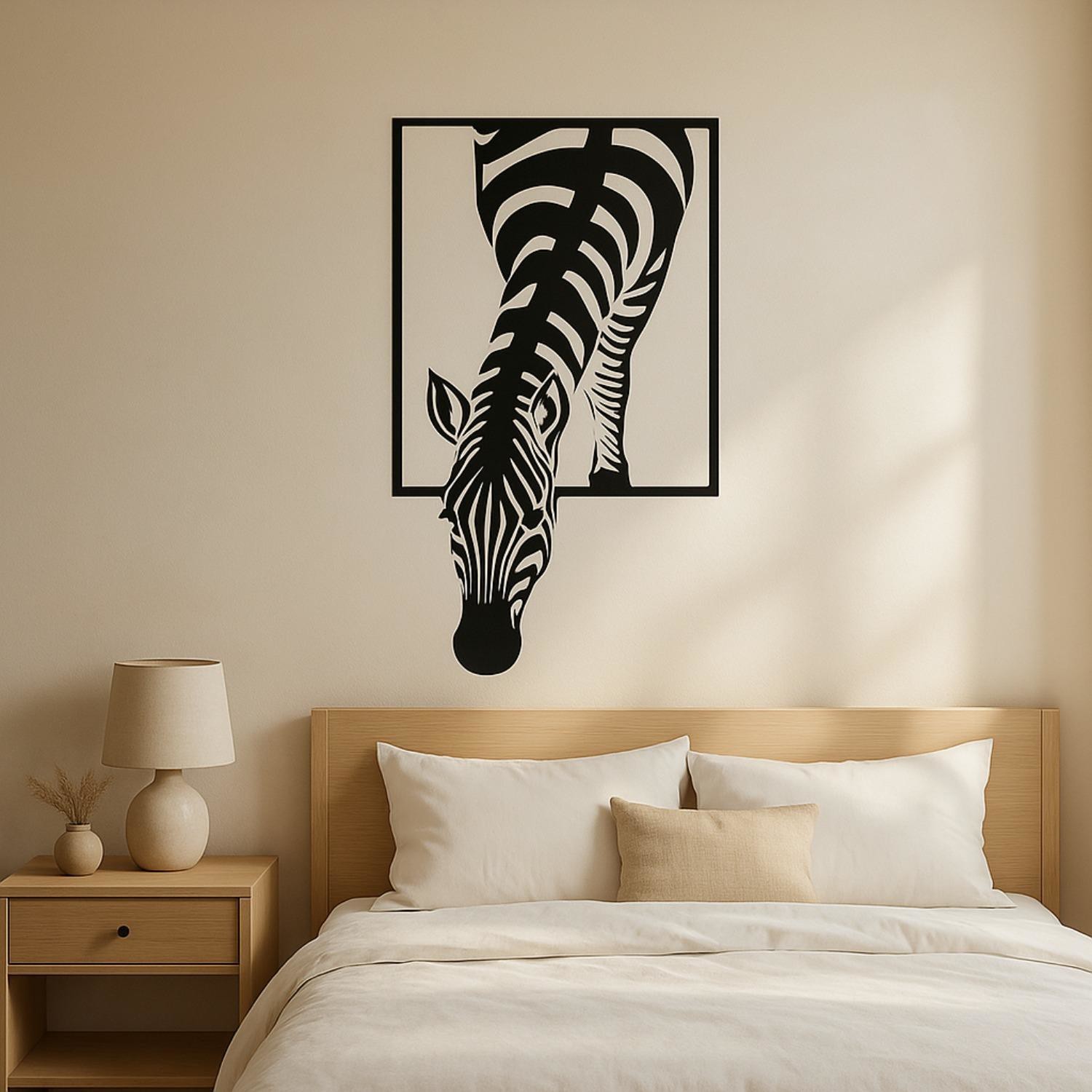 Zebra Wall Art Black and White Animal Print Decor for Living Room Office Bedroom