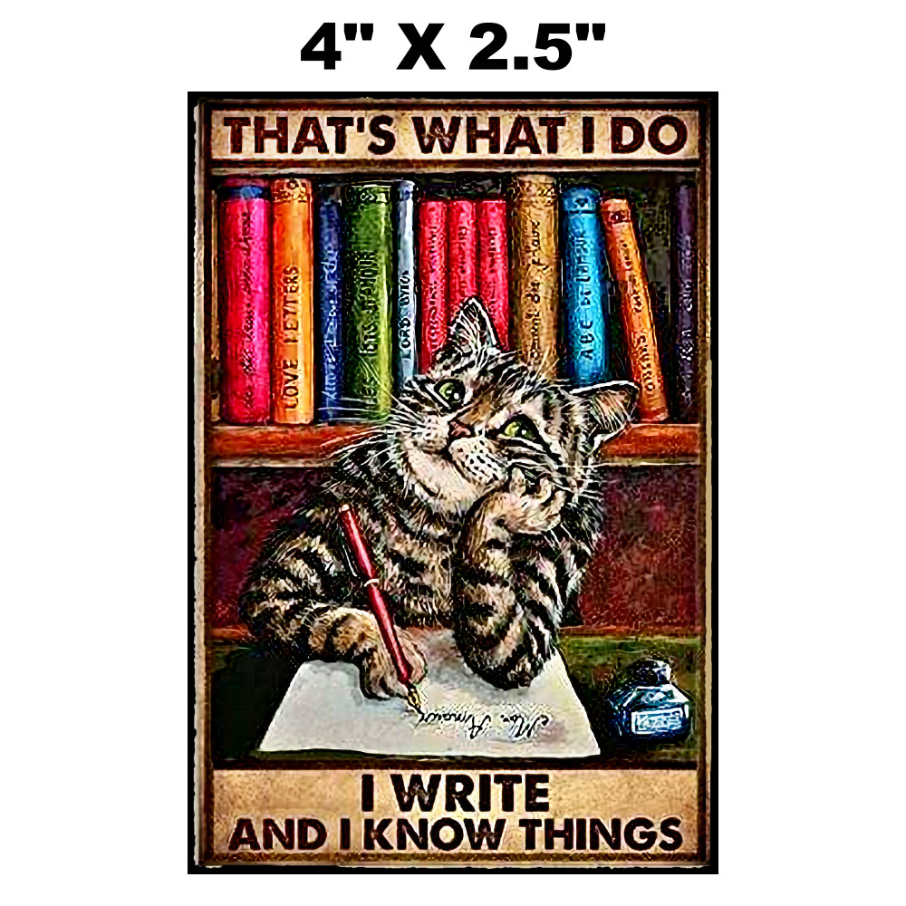 Cat Sticker Sign Kitten Display In Any Room Wall Art Funny I Know Things