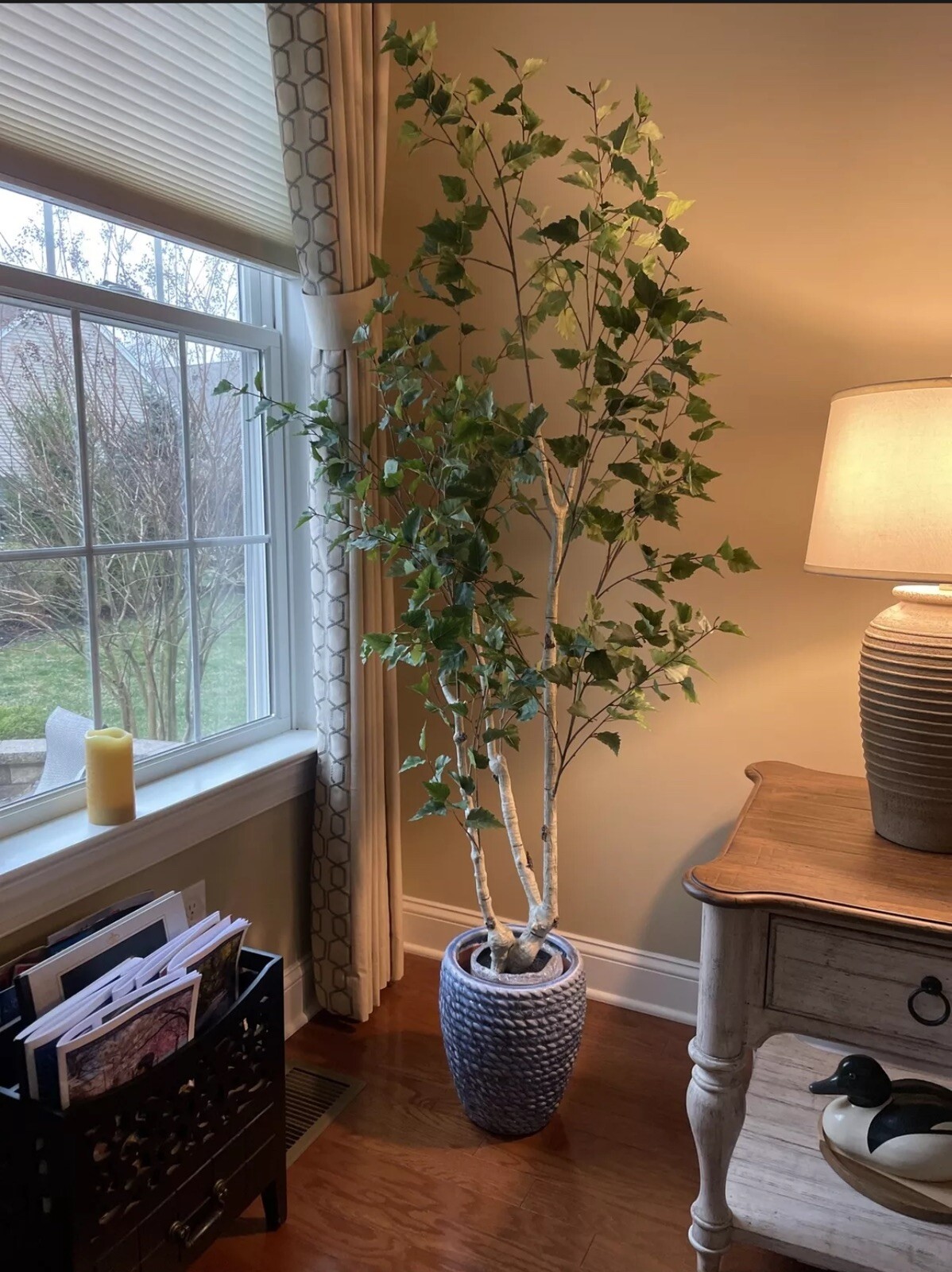 6’ Artificial Birch Tree Home Decor. Retail $199