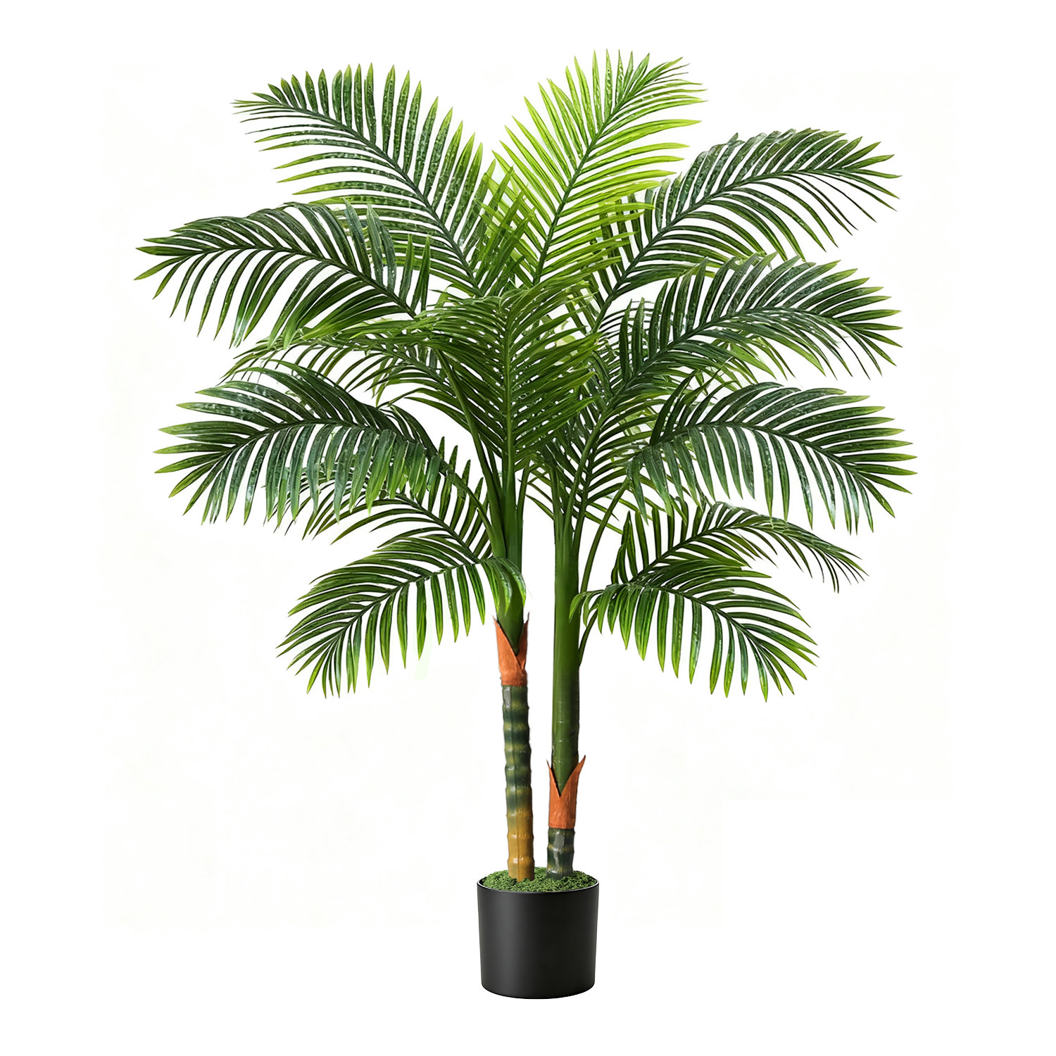 NOVAROOT Artificial 6Ft Tall Palm Tree with Lights Home Garden Decor Fake Trees