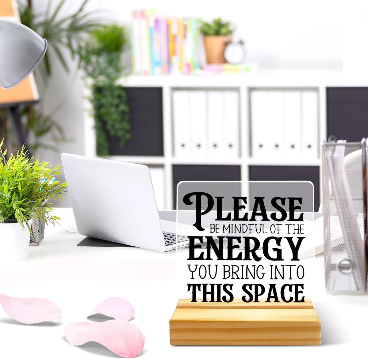 Please Be Mindful of The Energy You Bring Sign Acrylic Plaque,Zen Zone plwase