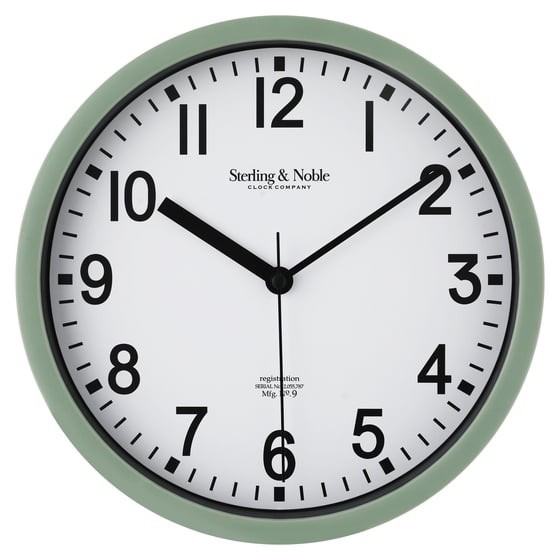 Mainstays Basic Indoor 8.78″ Sage Analog Round Modern Wall Clock (2 Pack)