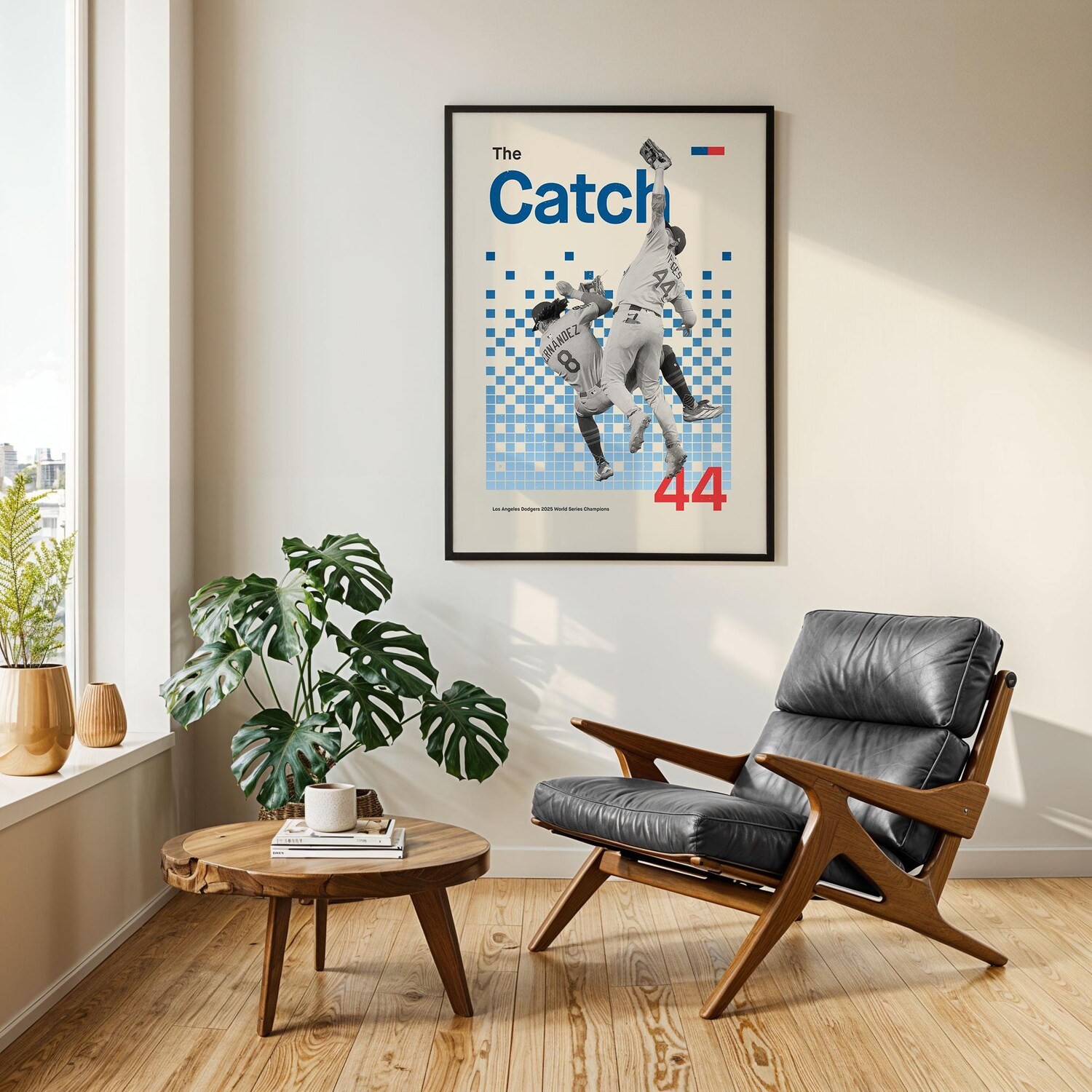 Andy Pages The Catch Poster | Vintage Retro Dodgers Art | World Series 2025